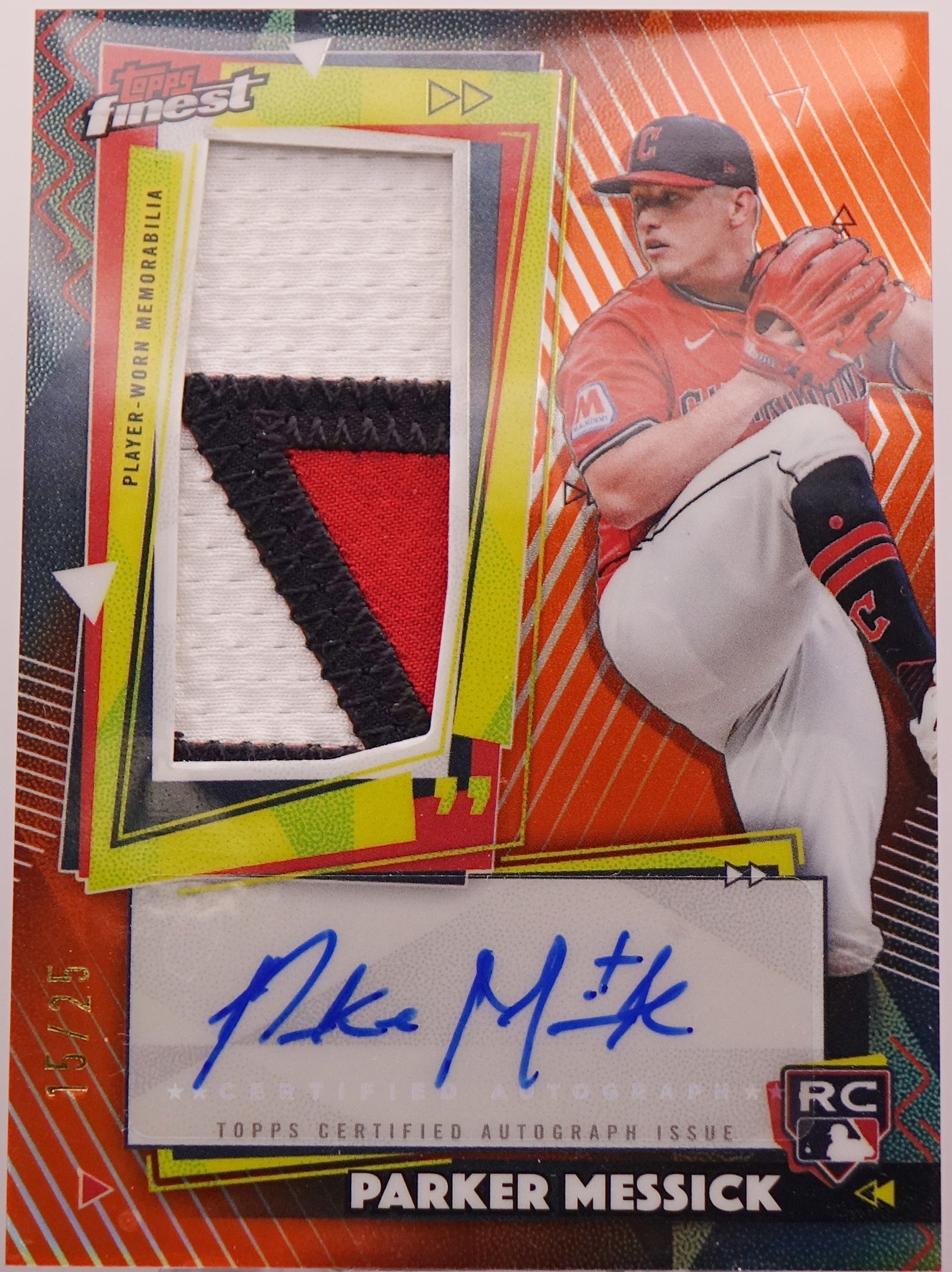 Topps Finest 2026 Parker Messick RC Auto Relic /25 #RPA-PM