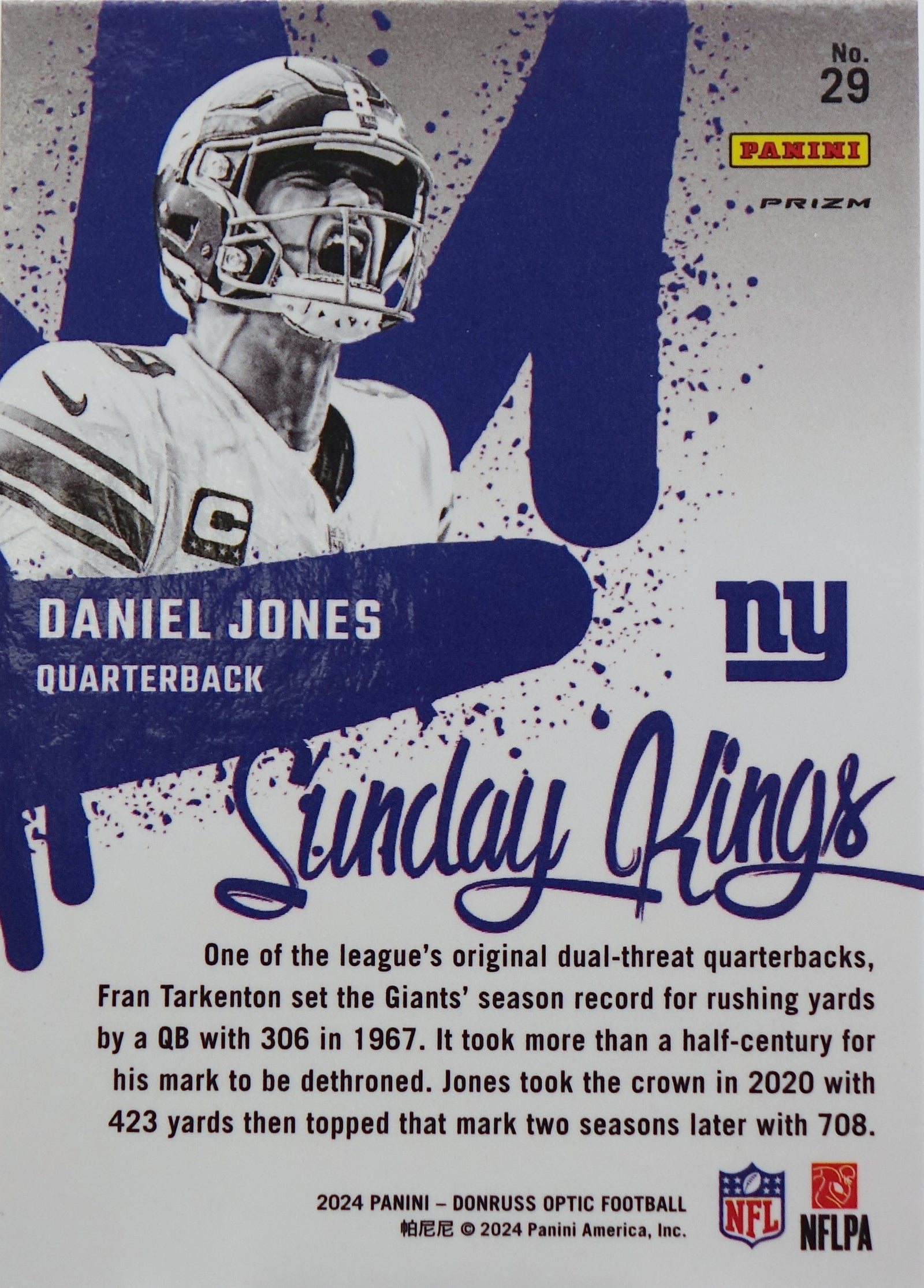 2024 Panini Donruss Optic - Sunday Kings Daniel Jones #29