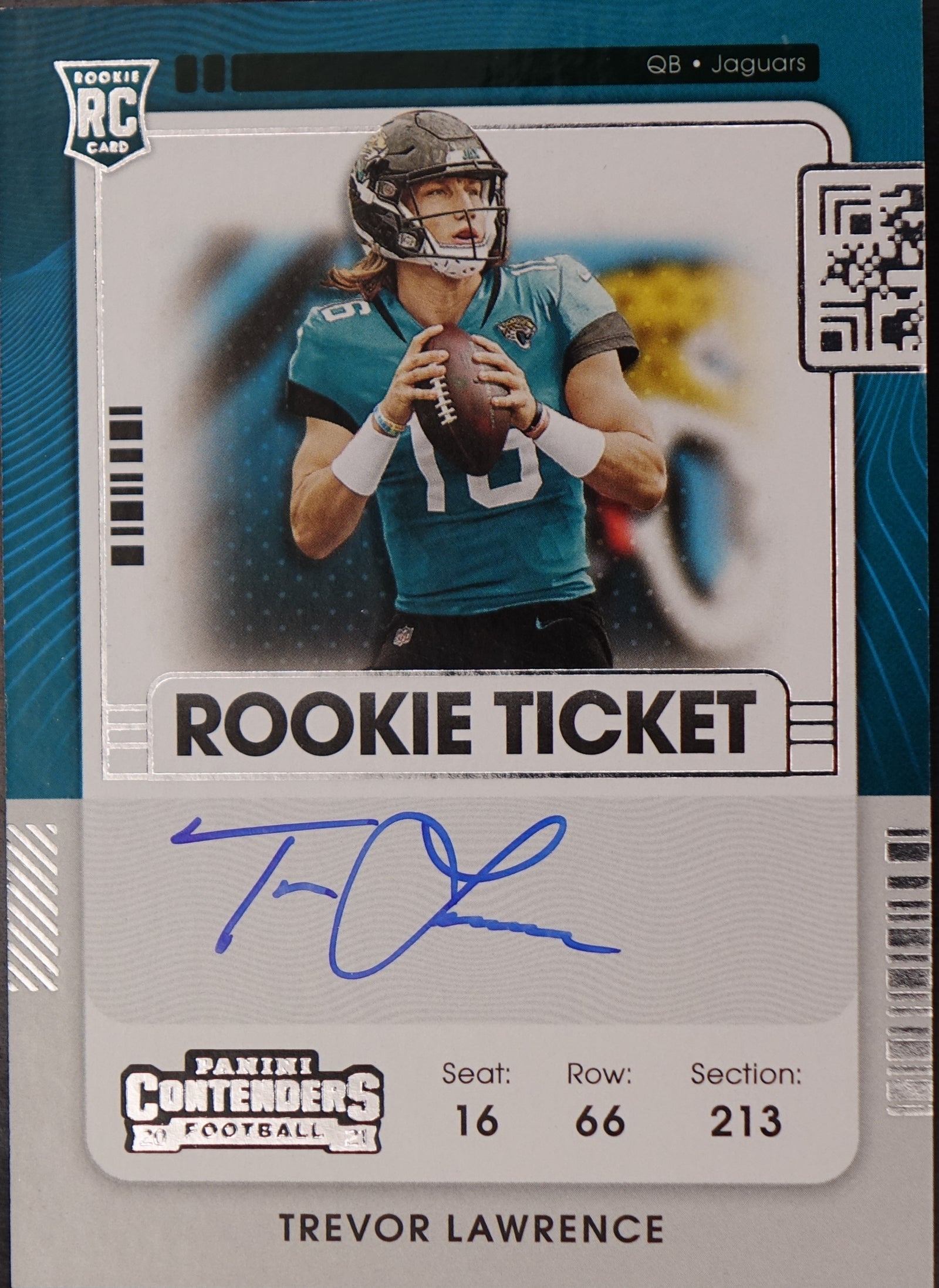 2021 Panini Contenders Optic Trevor Lawrence Rookie Ticket RPS Auto #101