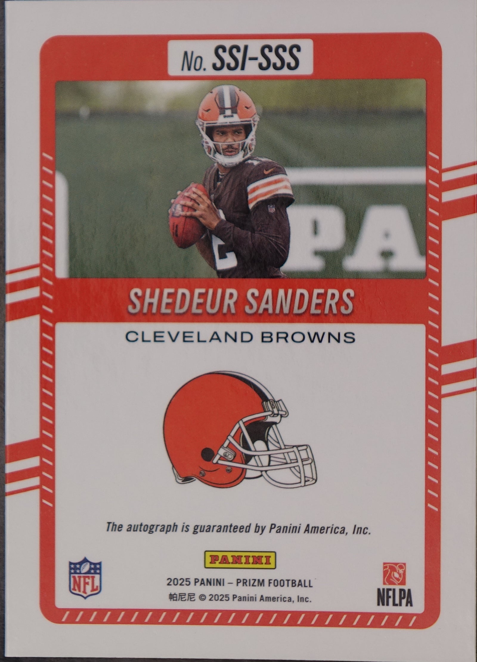 Panini 2025 Prizm Significant Signatures #SSI-SSS Shedeur Sanders RC Auto