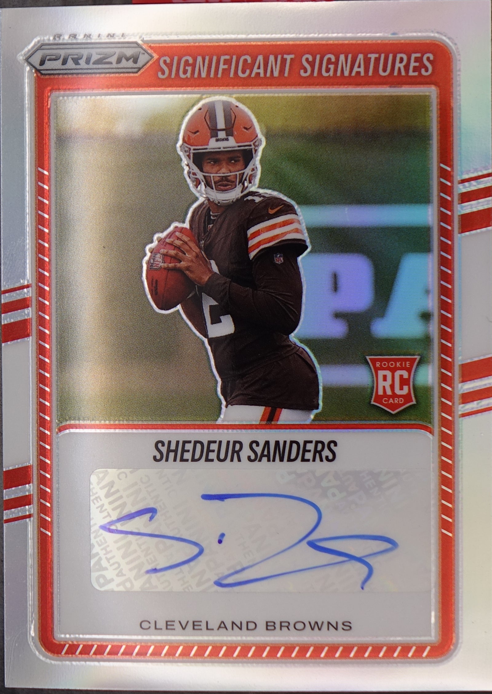 Panini 2025 Prizm Significant Signatures #SSI-SSS Shedeur Sanders RC Auto