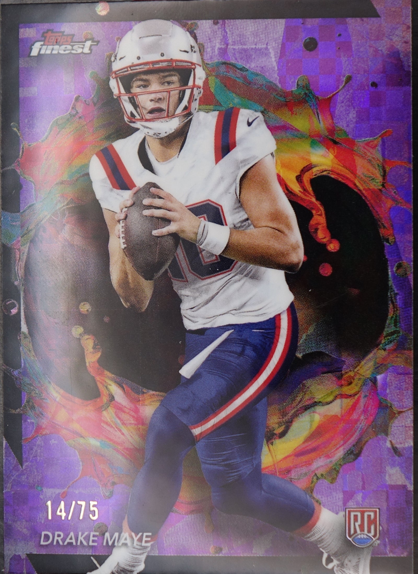 2024 topps Drake Maye finest performance Purple /75