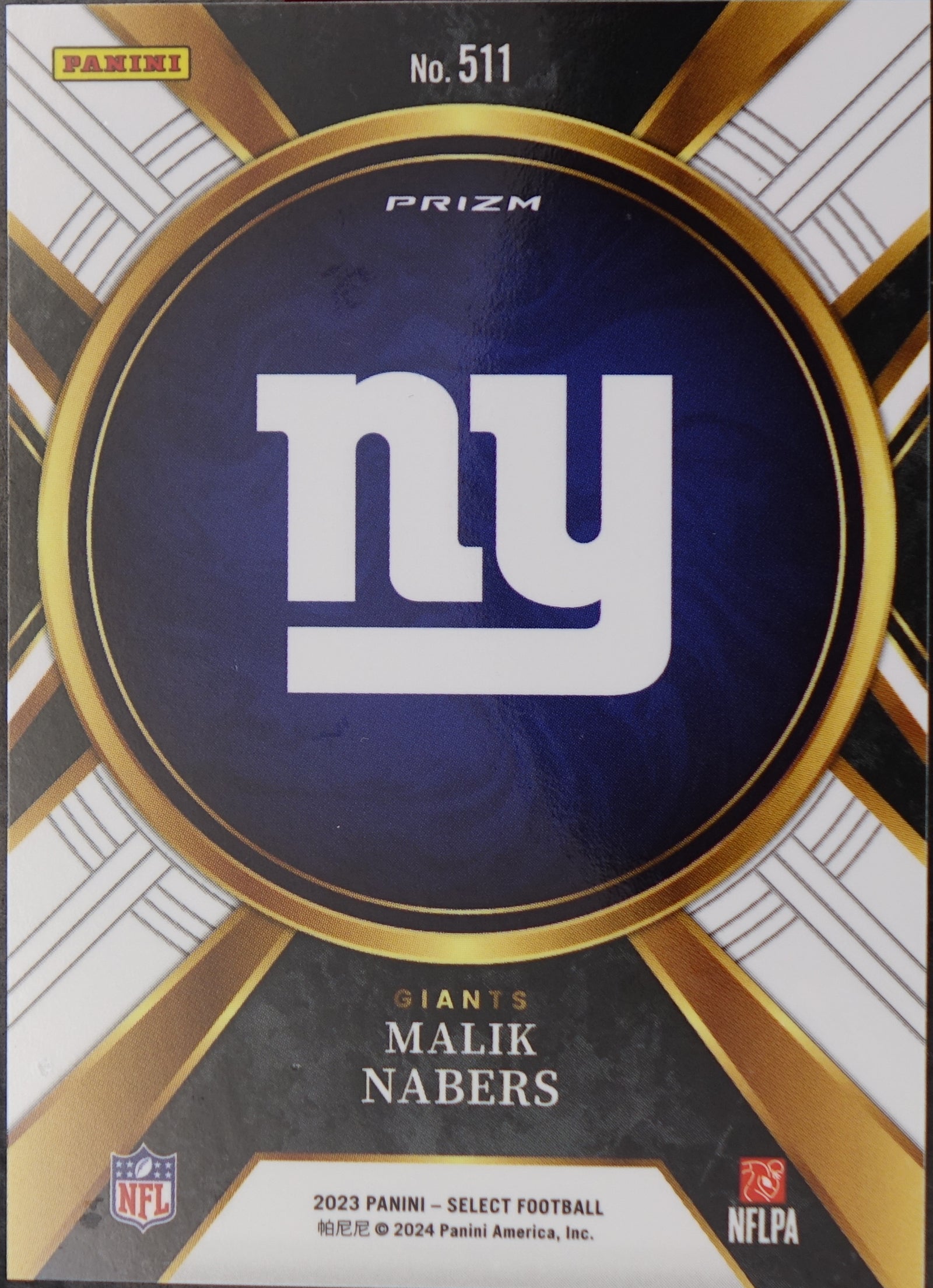 2023 Panini Select - 2024 XRC Prizm Malik Nabers #511 (RC)