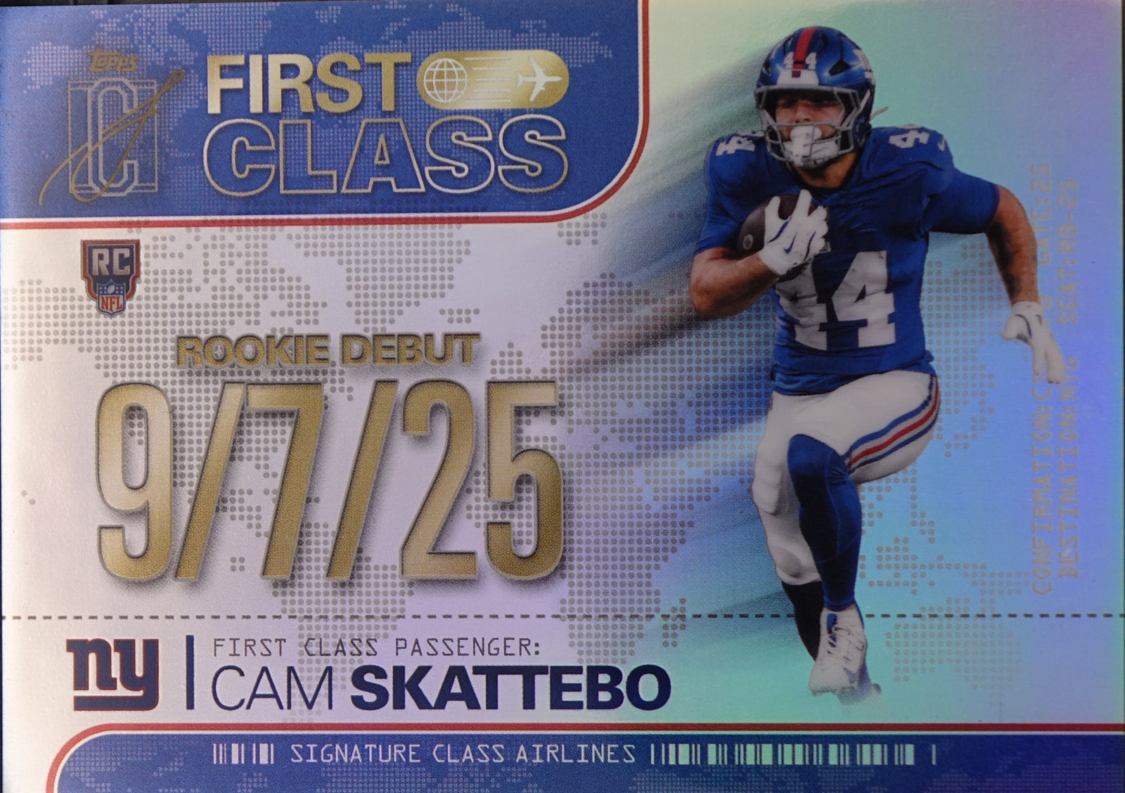 2025 Topps Signature Class Cam Skattebo RC First Class SSP #FC-16