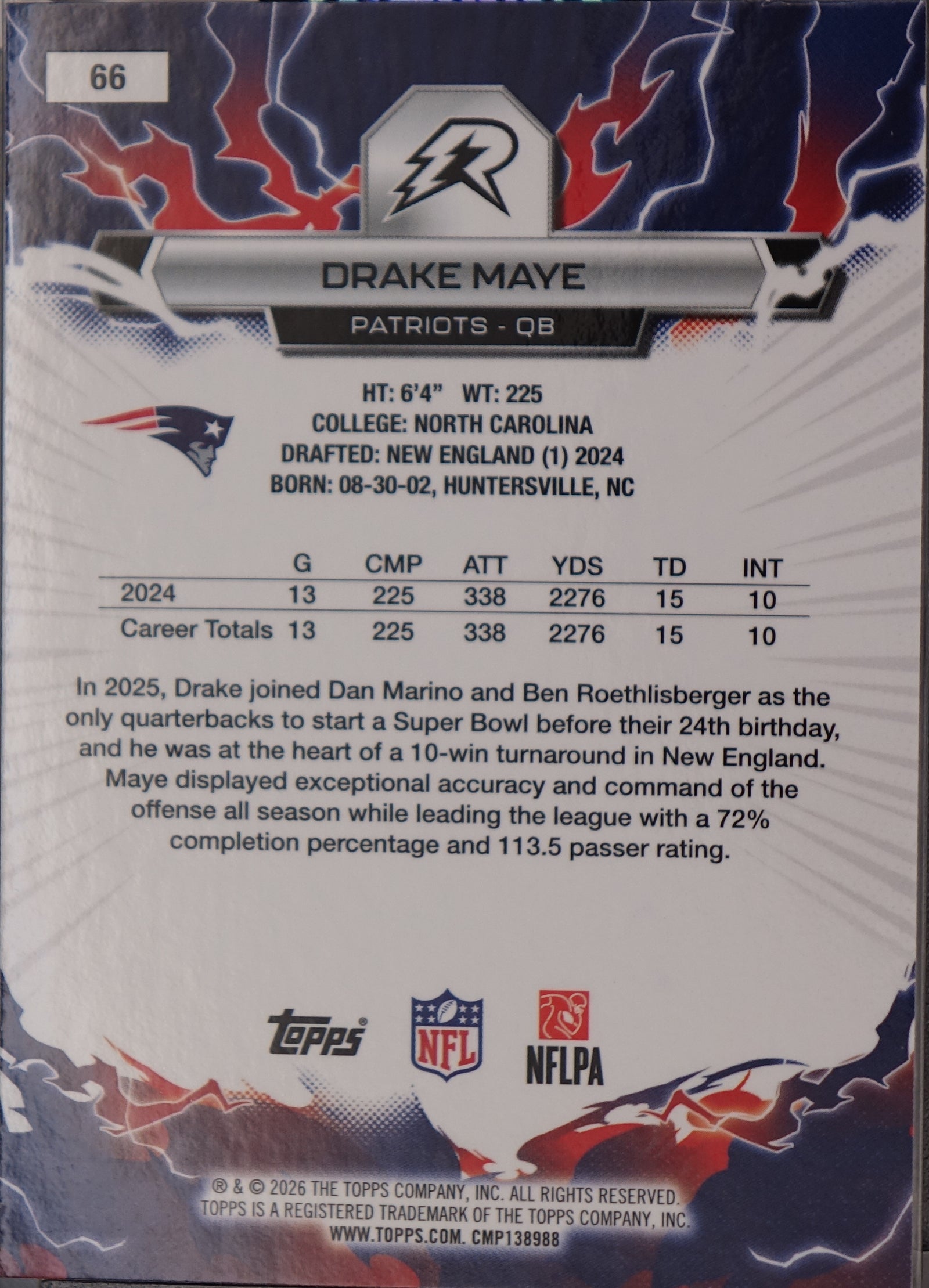 2025 Topps Resurgence Drake Maye #66 Teal /149