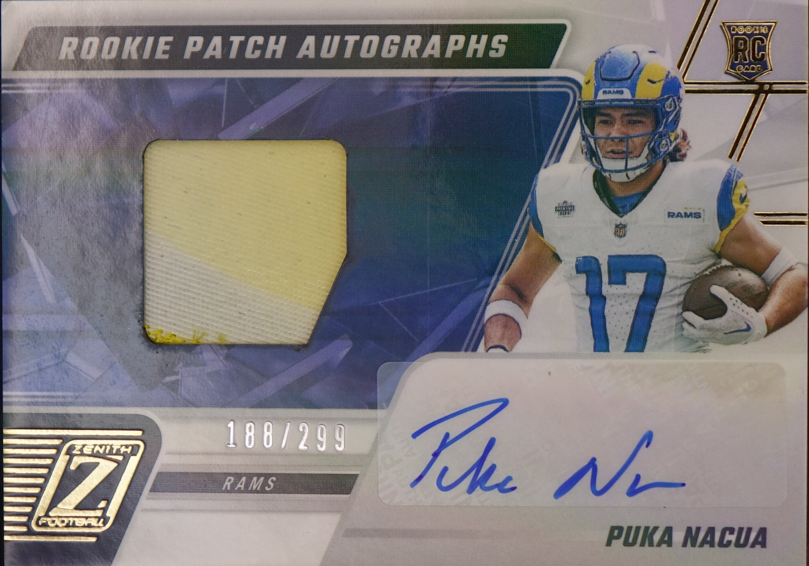 2023 Panini Zenith Rookie Patch Autographs Puka Nacua #227 /299