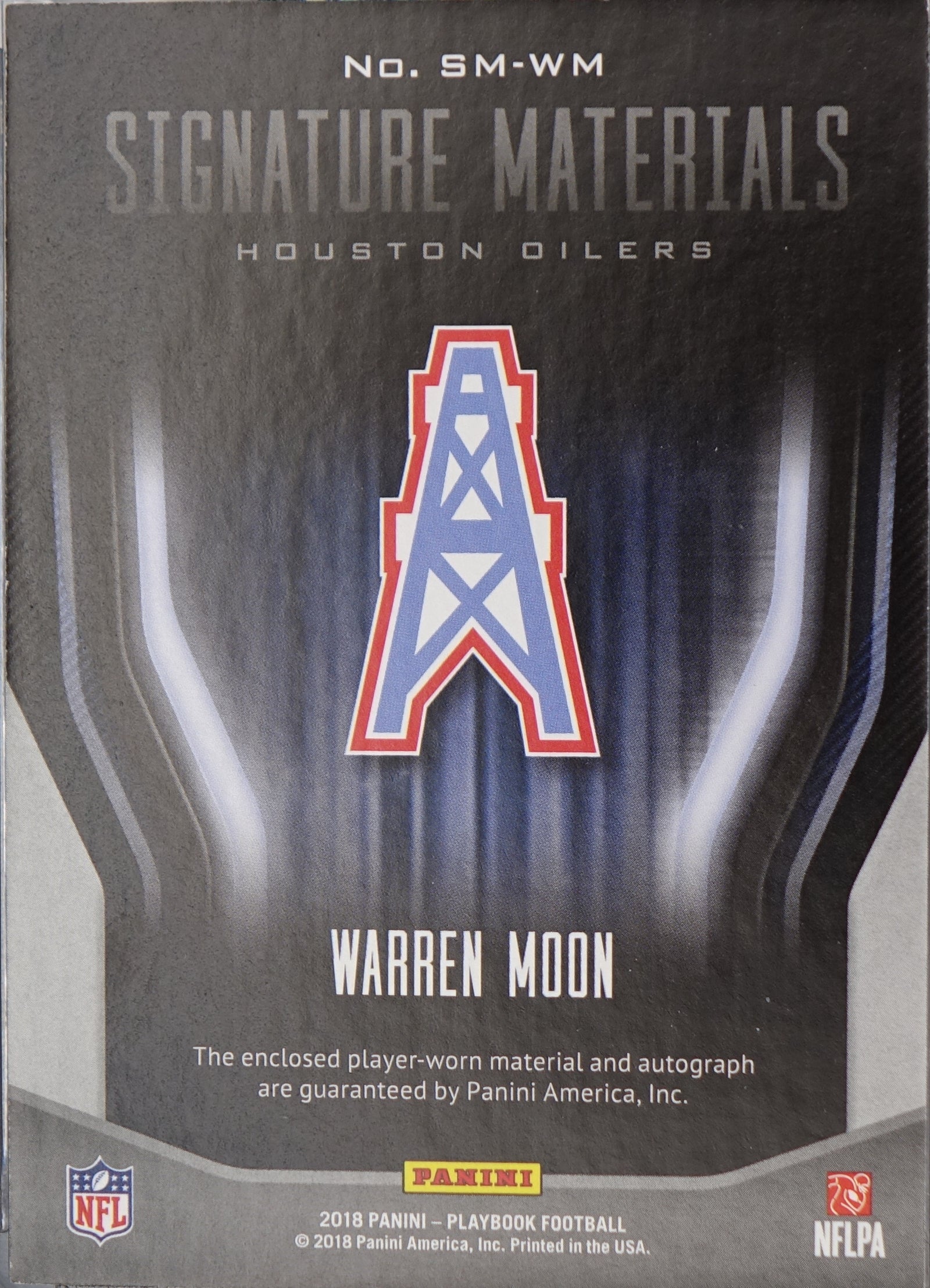 2018 Panini Playbook Warren Moon Signature Patch Auto Autograph #/25
