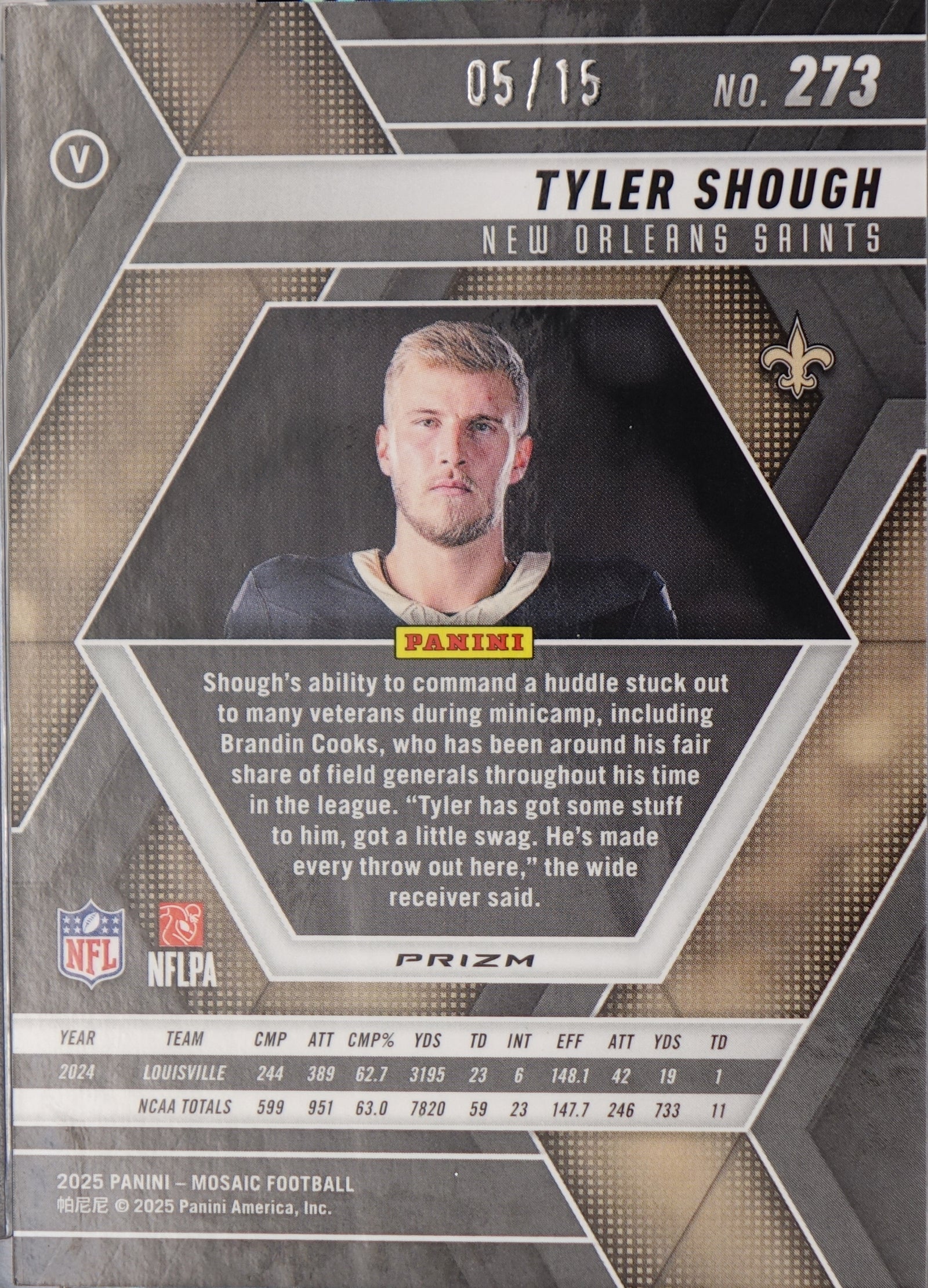 Tyler Shough Light Blue Fluorescent Mosaic /15 No. 273