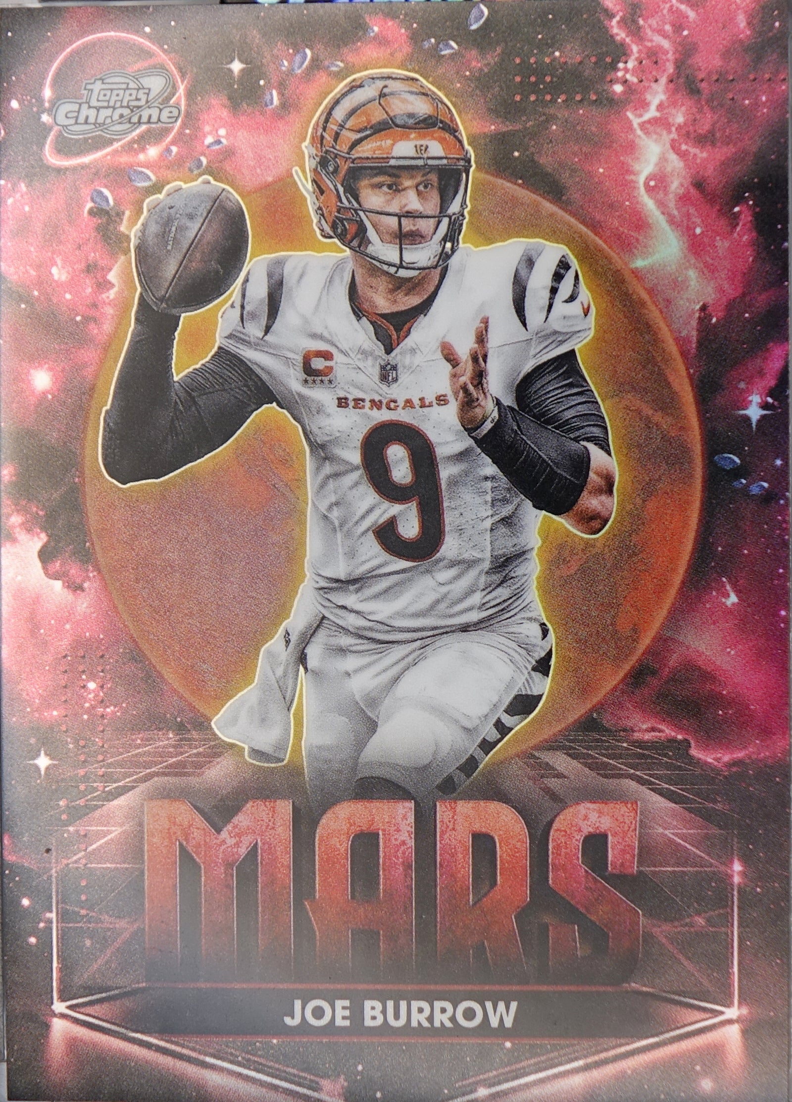 2025 Topps Cosmic Chrome Joe Burrow Planetary Pursuit Mars SSP #PPMA