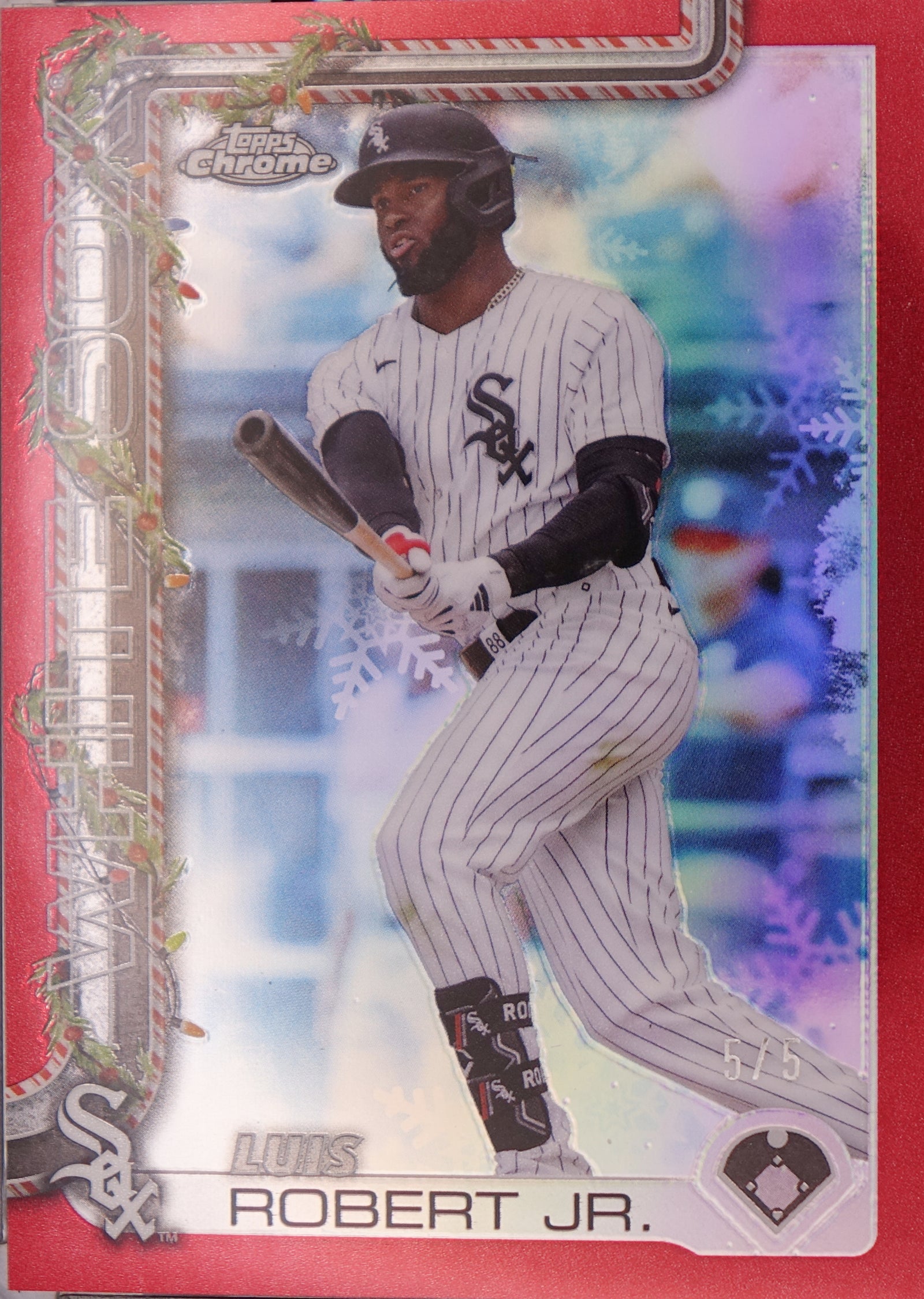 2025 Topps Chrome - Luis Robert Jr. (#117) Red Refractor /5