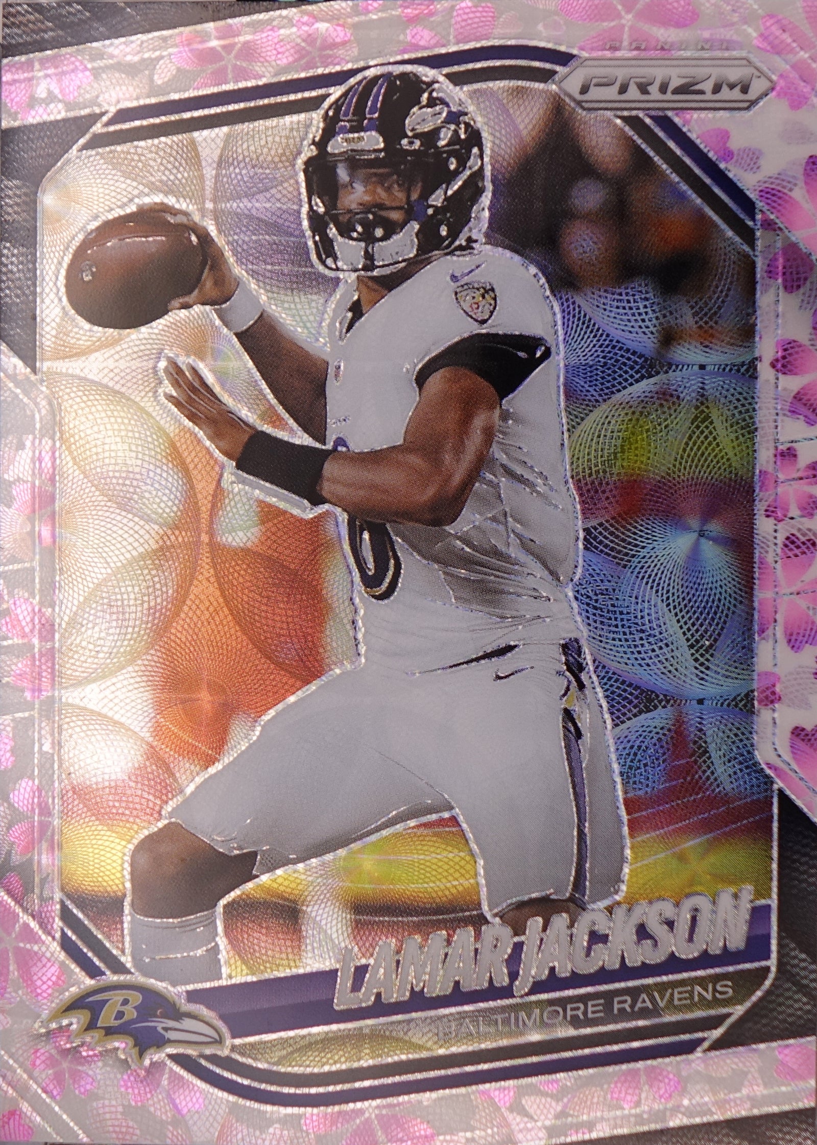 2025 Panini Prizm Choice #78 Lamar Jackson Cherry Blossom SSP /15