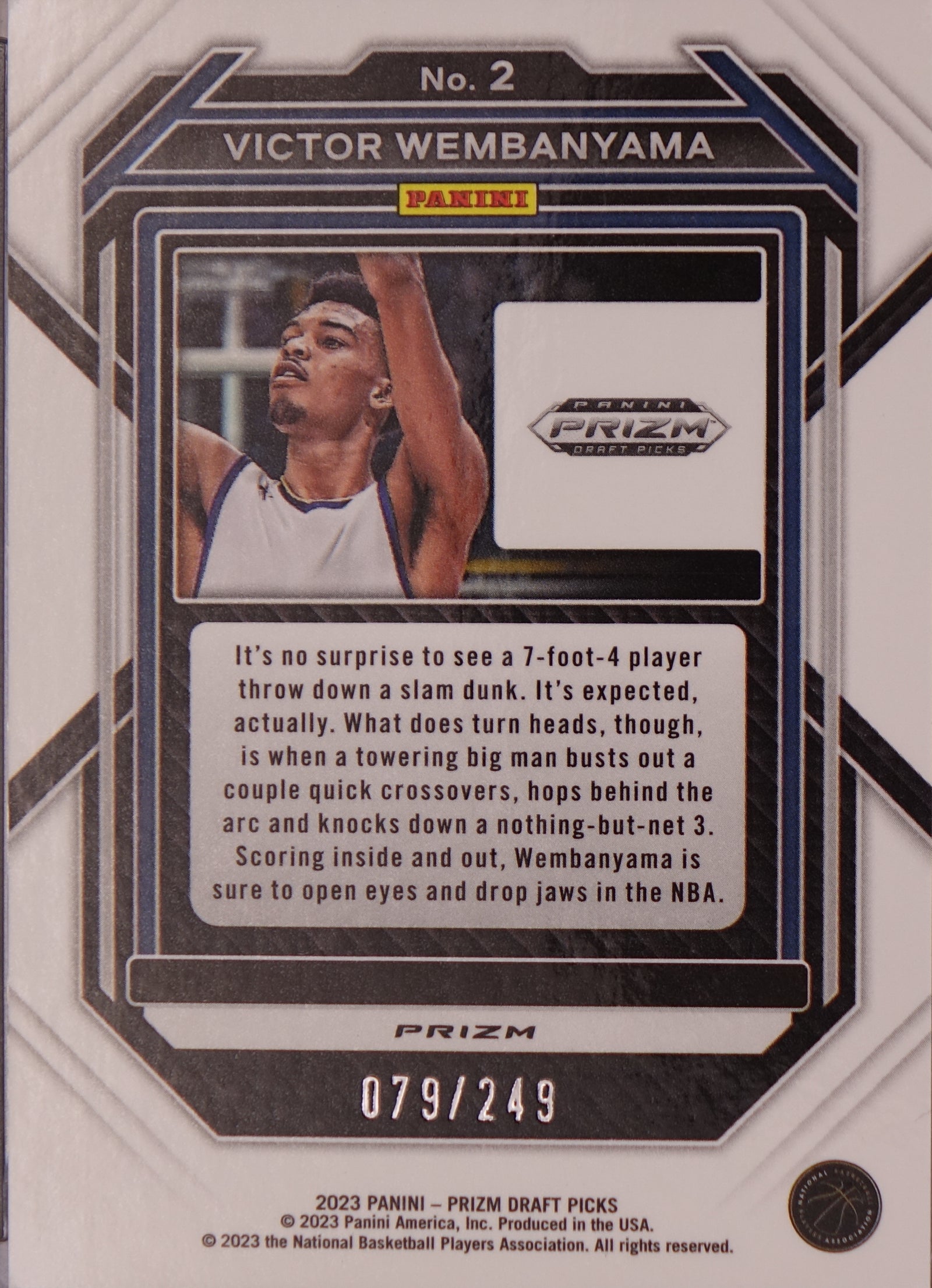 2023 Panini Prizm Draft Picks - Victor Wembanyama #2 Blue Wave Prizm /249