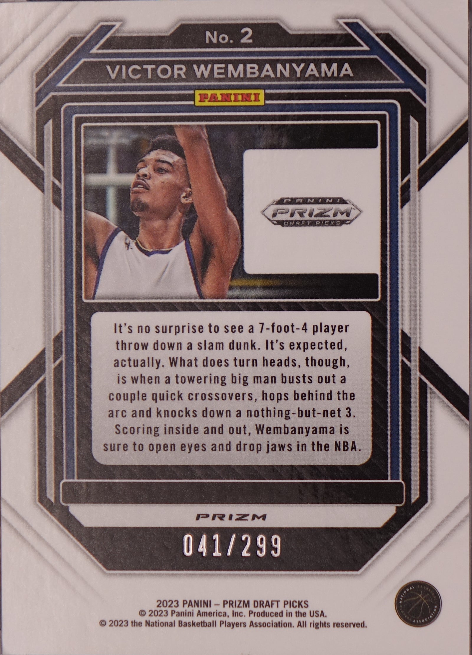 2023-24 Panini Prizm Draft Picks - Victor Wembanyama #2 Red Prizm /299
