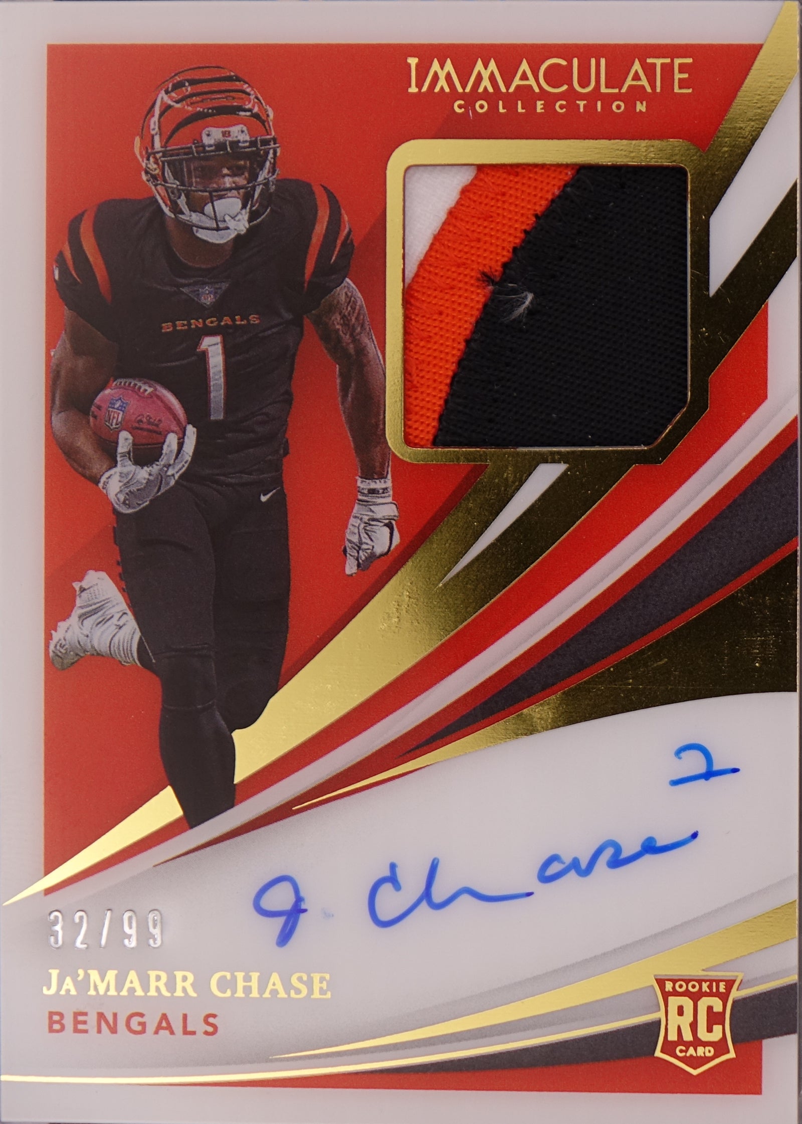 2021 Panini Immaculate - Rookie Patch Autographs (RPA) - Ja'Marr Chase #112 /99