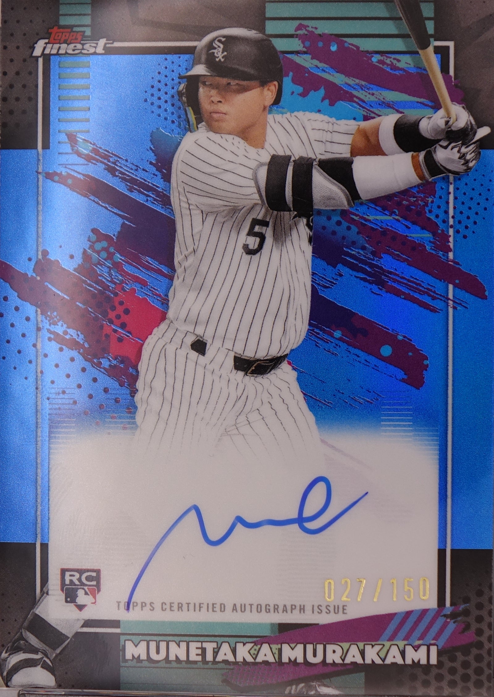 2026 Topps Finest Munetaka Murakami Auto RC Blue Refractor #/150