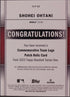 Topps Series 1 2023 Shohei Ohtani Los Angeles Angels Patch Relic #TLP-SO