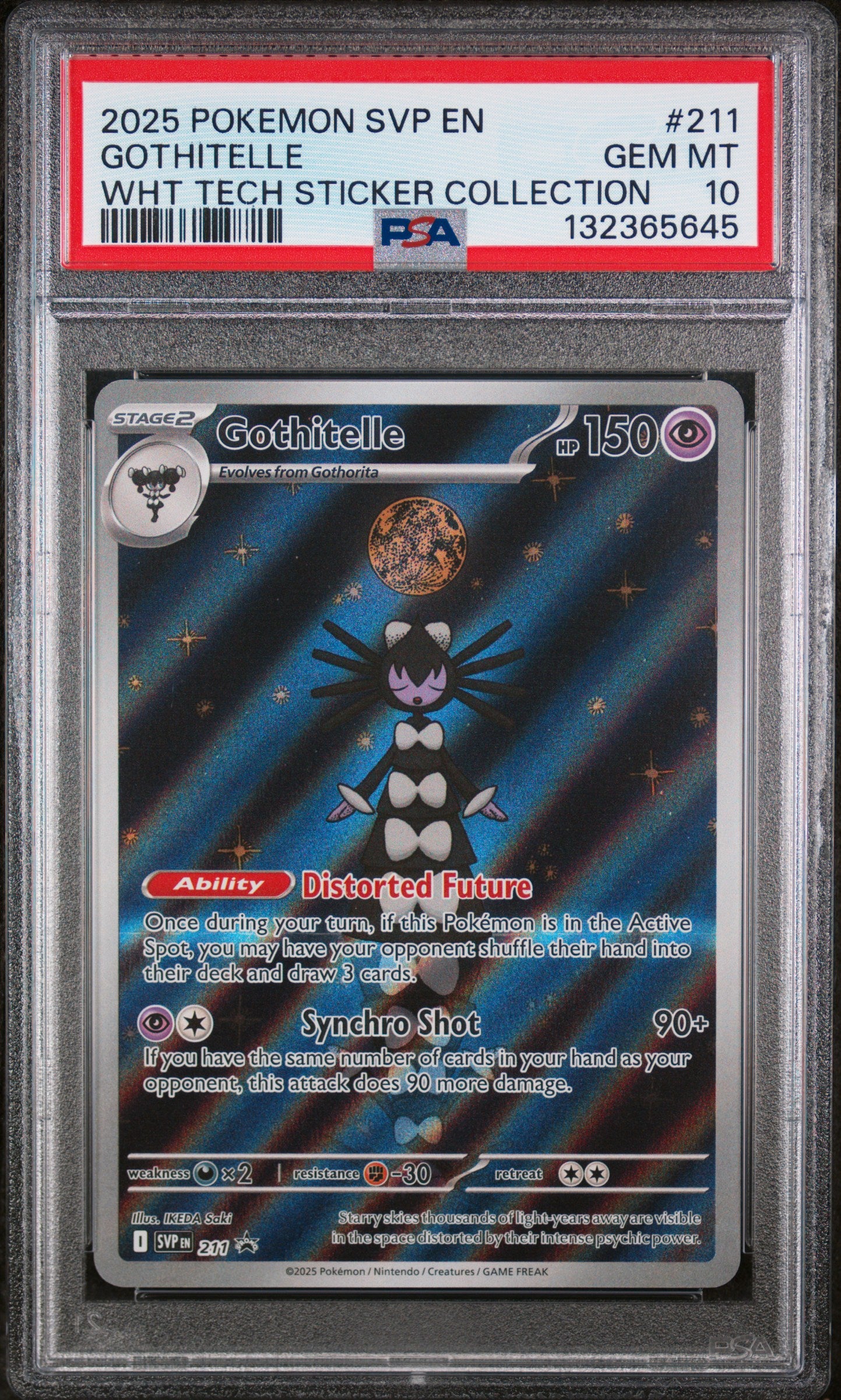 2025 POKEMON SVP EN-SV BLACK STAR PROMO 211 GOTHITELLE WHITE FLARE TECH STICKER COLLECTION PSA 10 - front