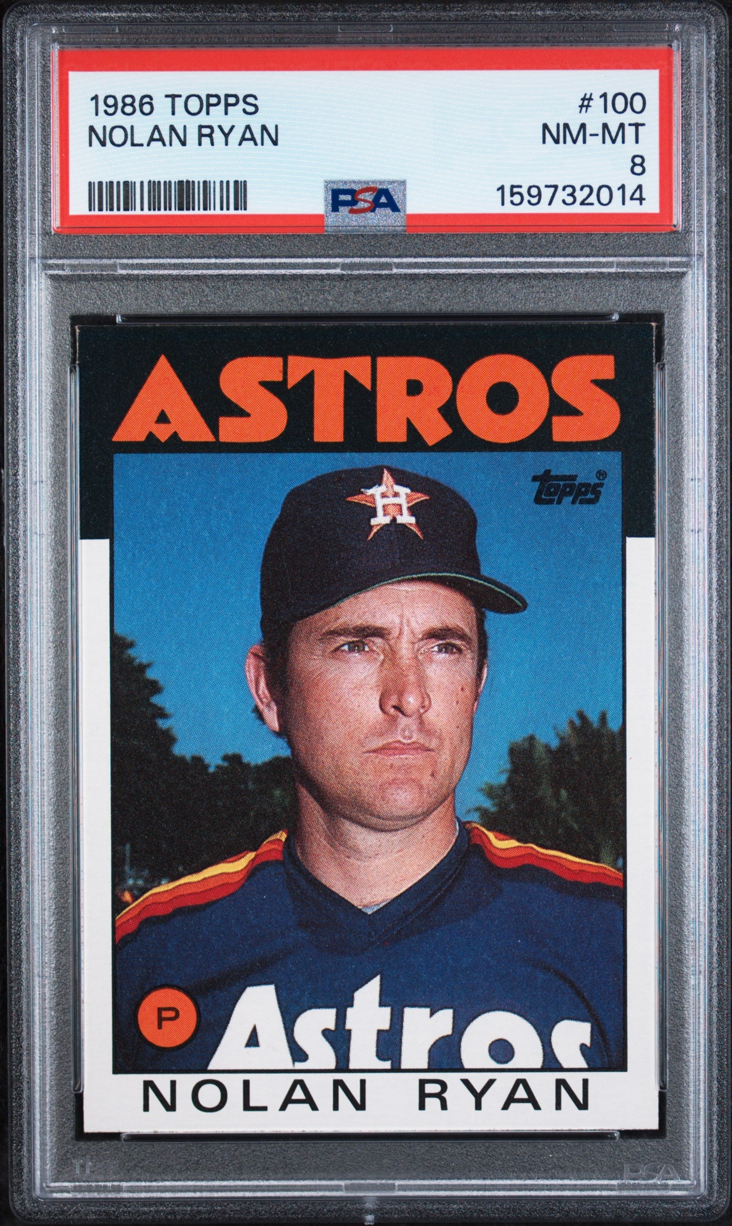 1986 TOPPS 100 NOLAN RYAN PSA 8 - front