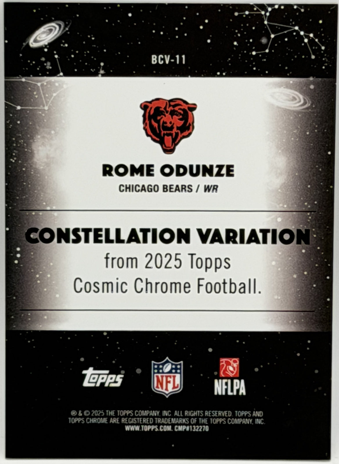 2025 Topps Cosmic Chrome Rome Odunze Constellation SSP