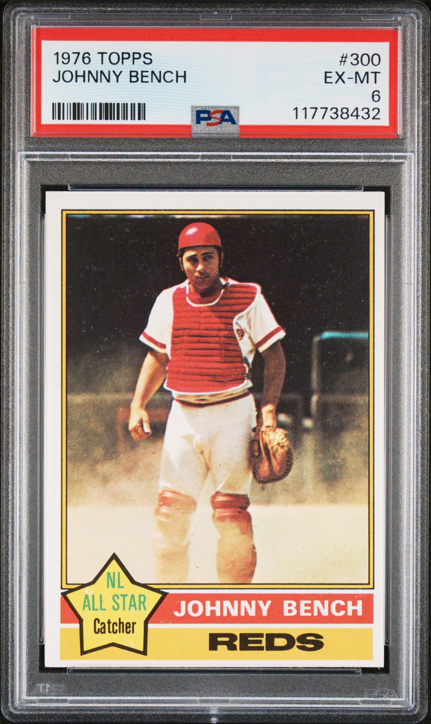 1976 Topps 300 Johnny Bench PSA 6