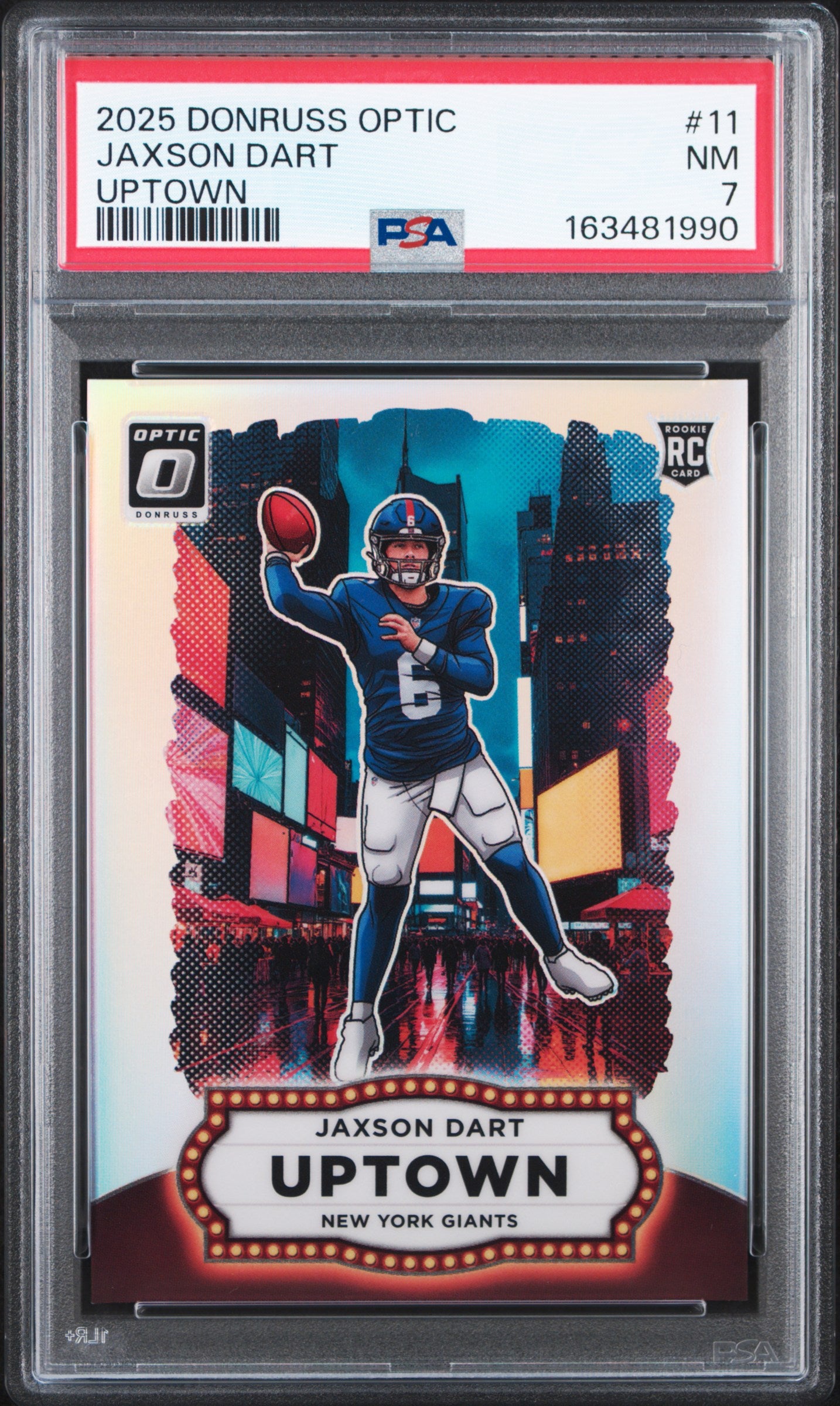 2025 PANINI DONRUSS OPTIC UPTOWN 11 JAXSON DART PSA 7 - front