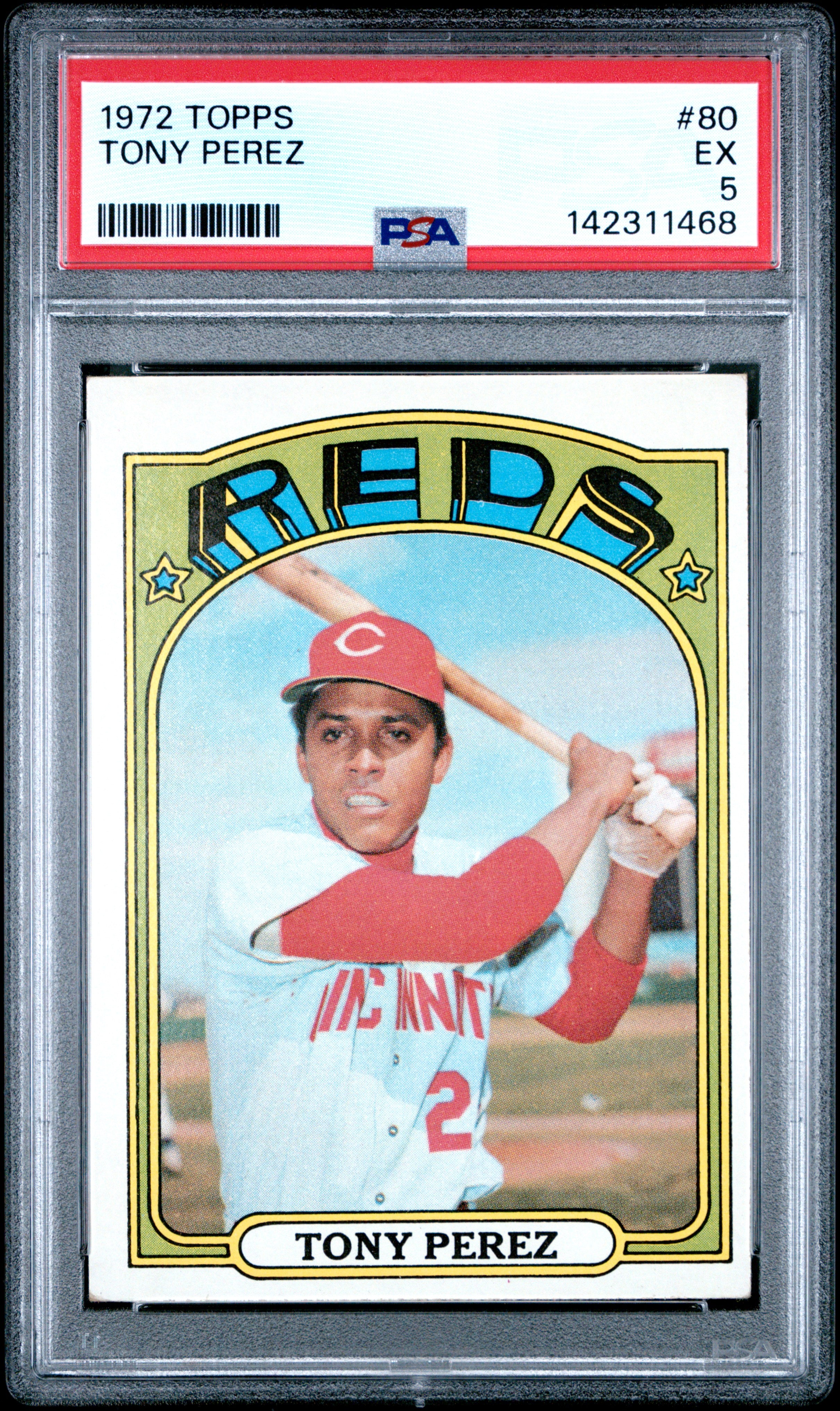 1972 TOPPS 80 TONY PEREZ  PSA 5