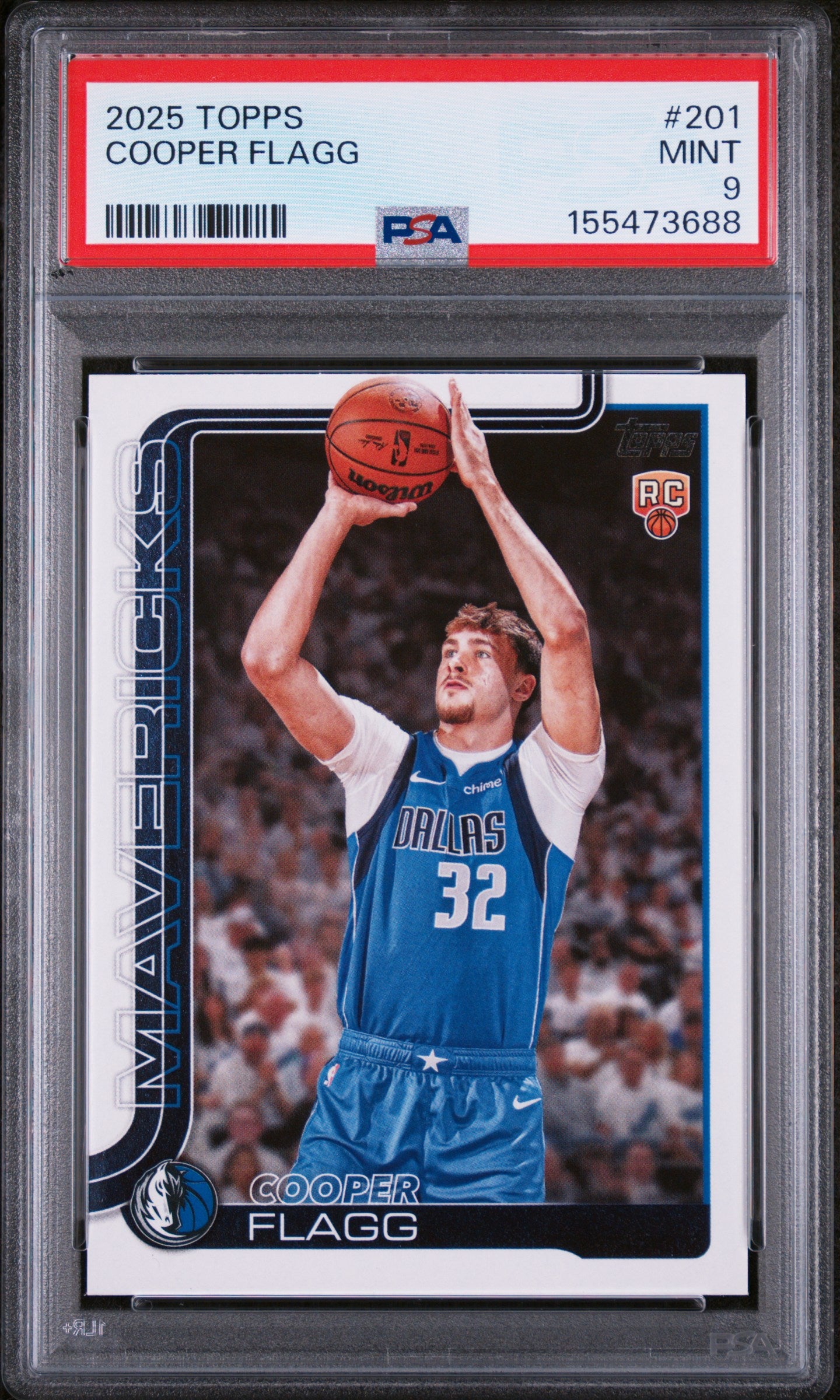 2025 TOPPS 201 COOPER FLAGG PSA 9 - front