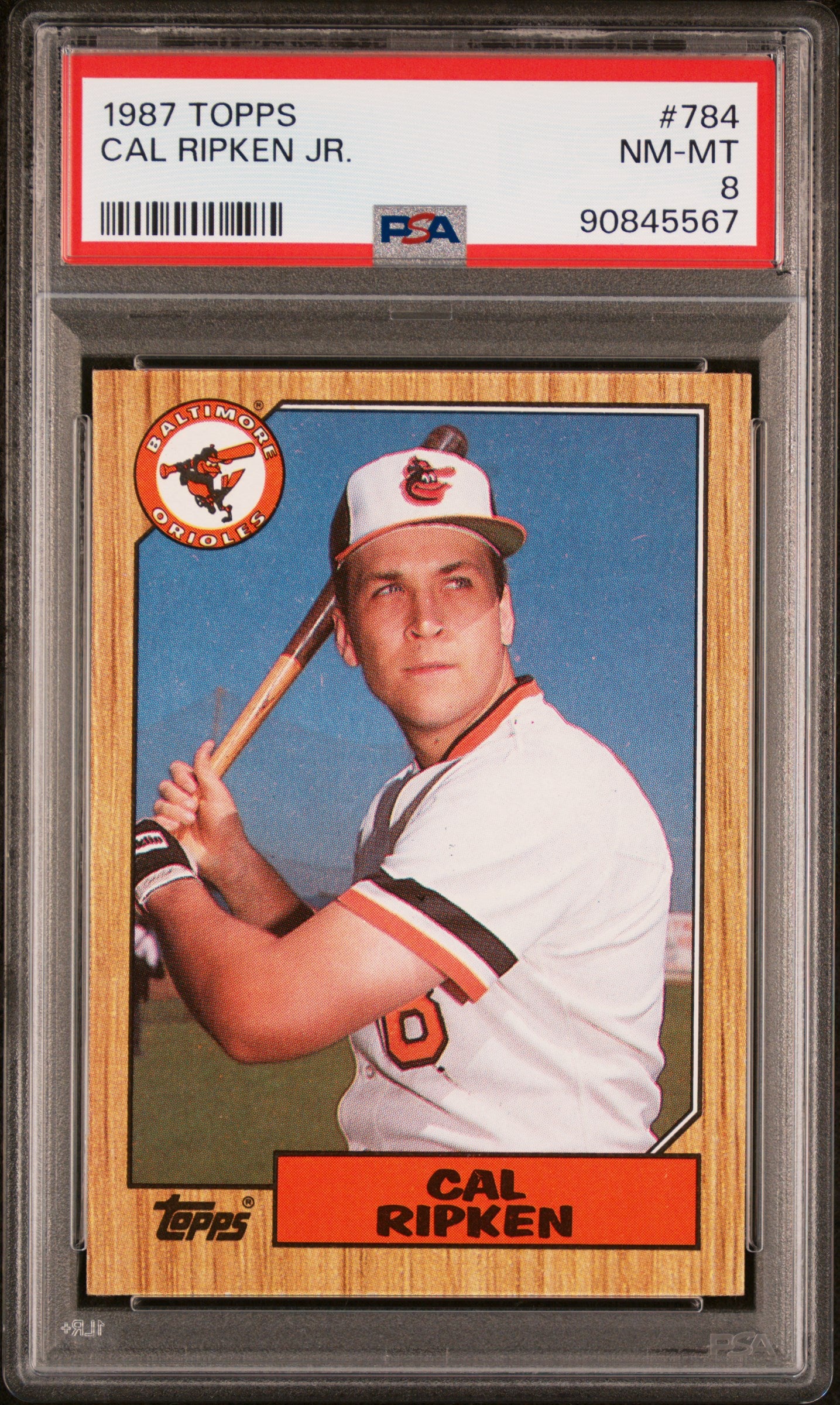 1987 TOPPS 784 CAL RIPKEN JR. PSA 8 - front