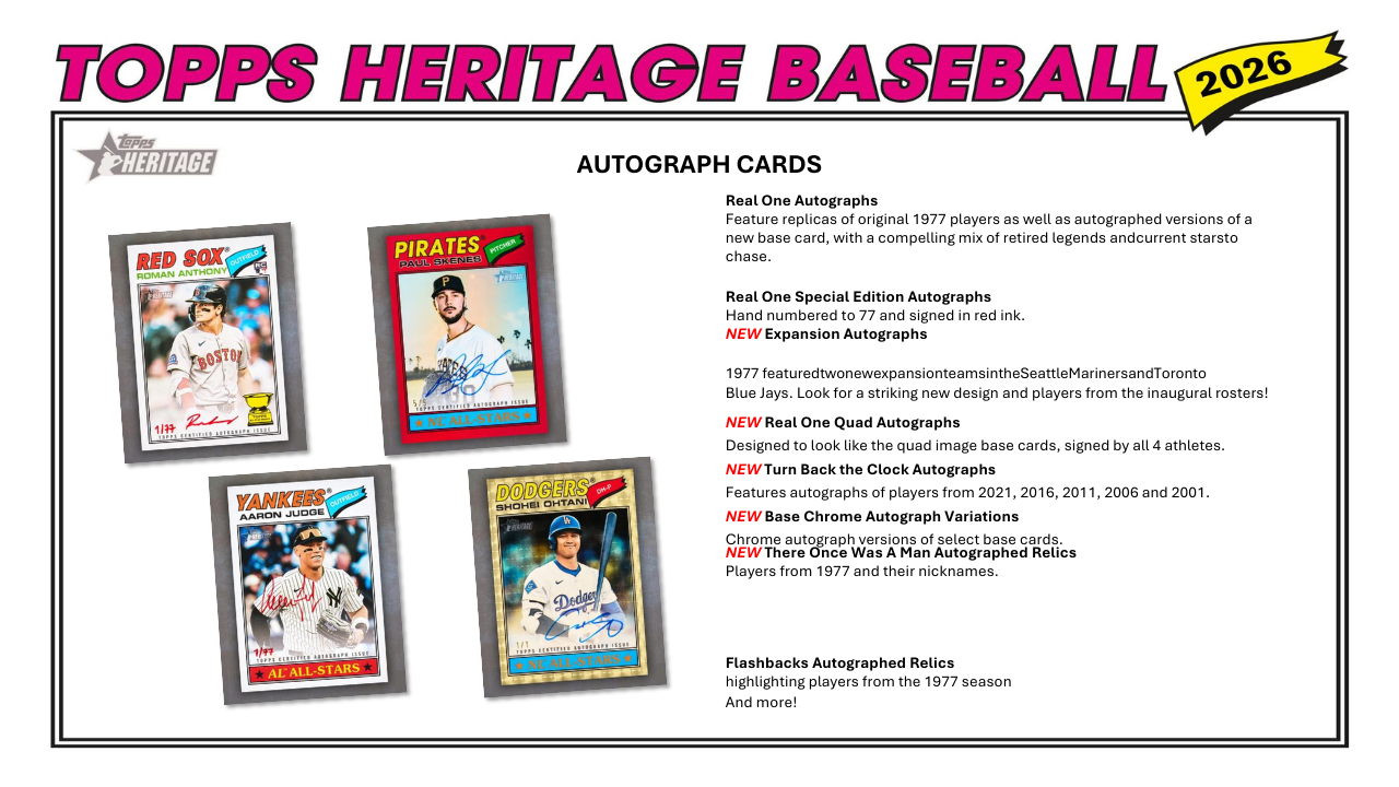 2026 Topps Heritage Baseball Hobby Packs