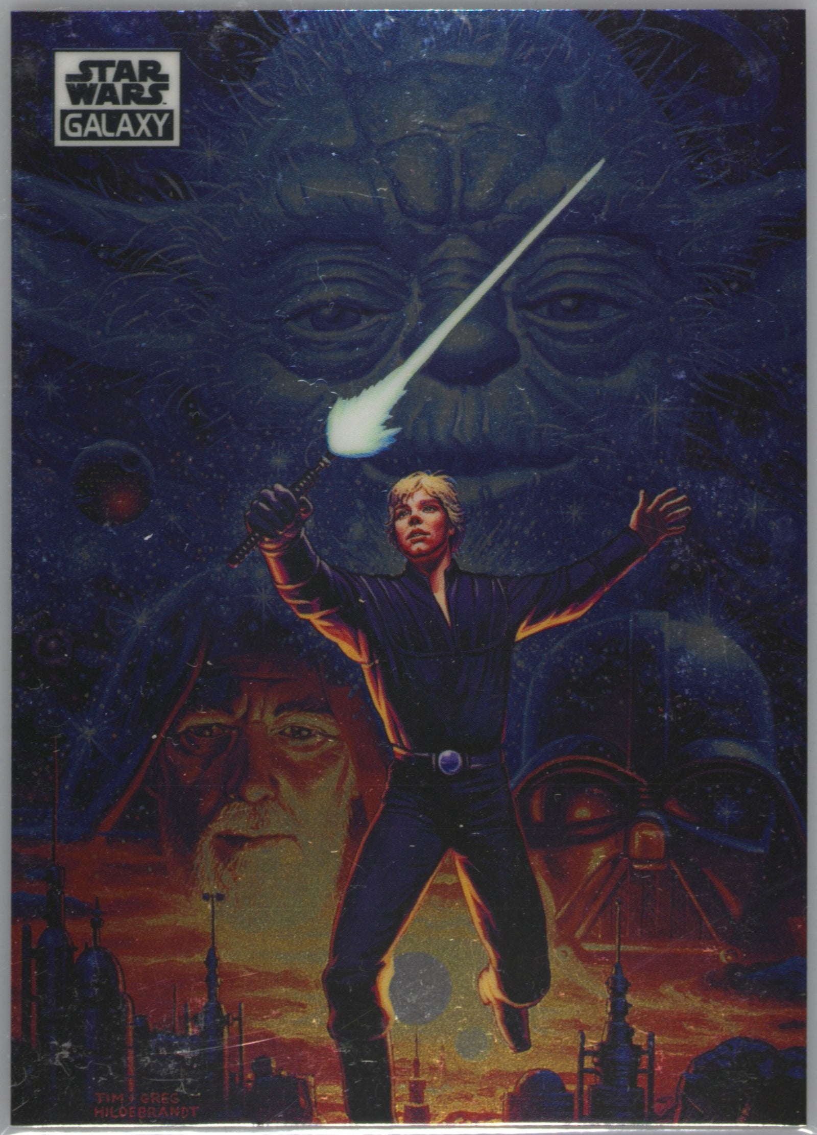 2021 TOPPS CHROME STAR WARS GALAXY 29 THE FOUR JEDI PSA 10 - front