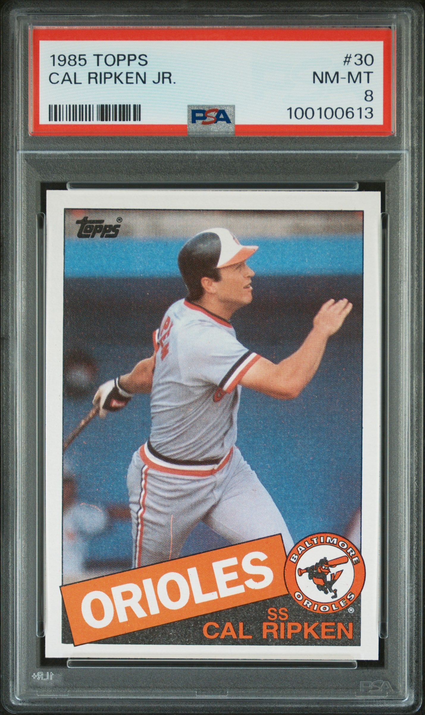 1985 TOPPS 30 CAL RIPKEN JR. PSA 8 - front