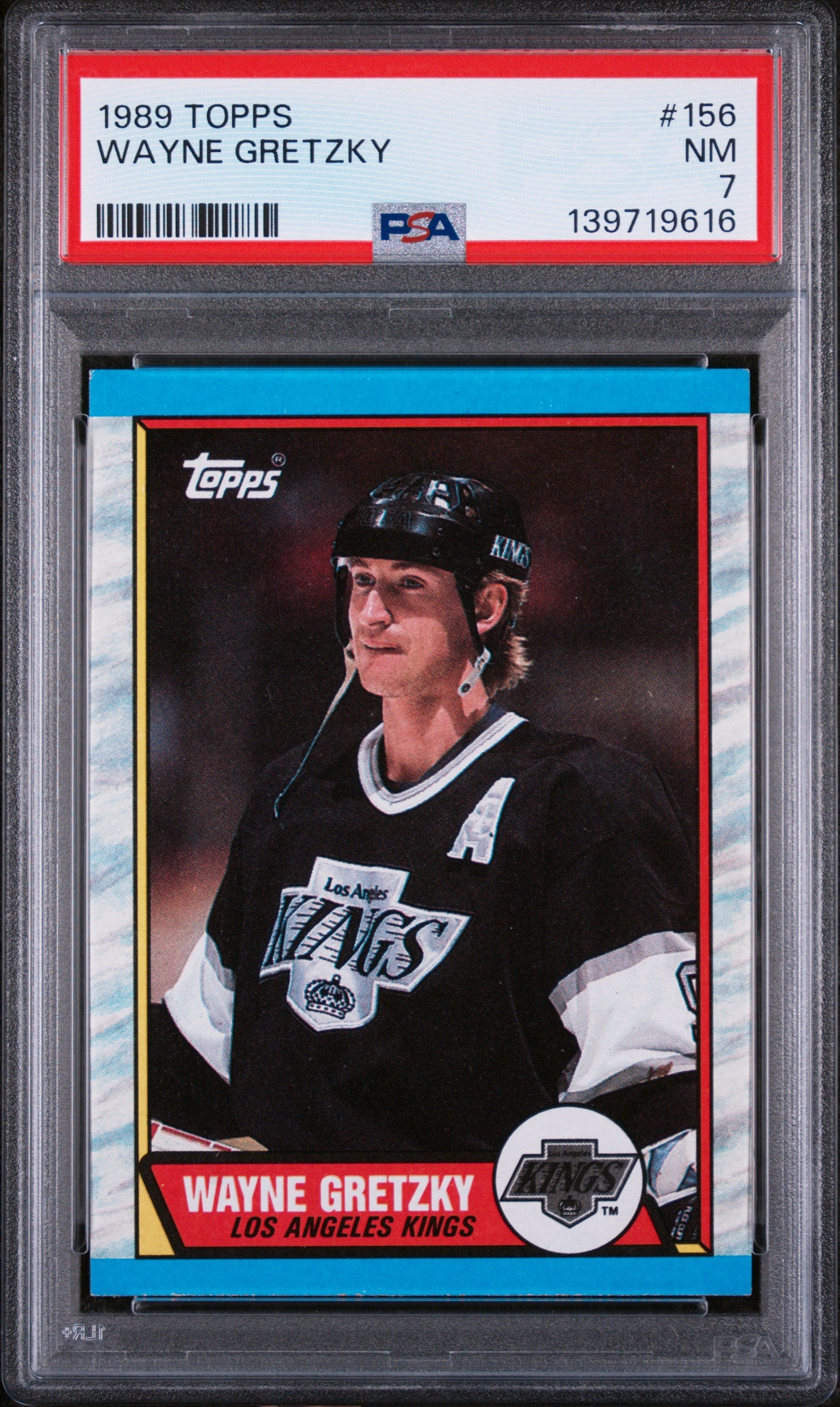 1989 TOPPS 156 WAYNE GRETZKY PSA 7 - front