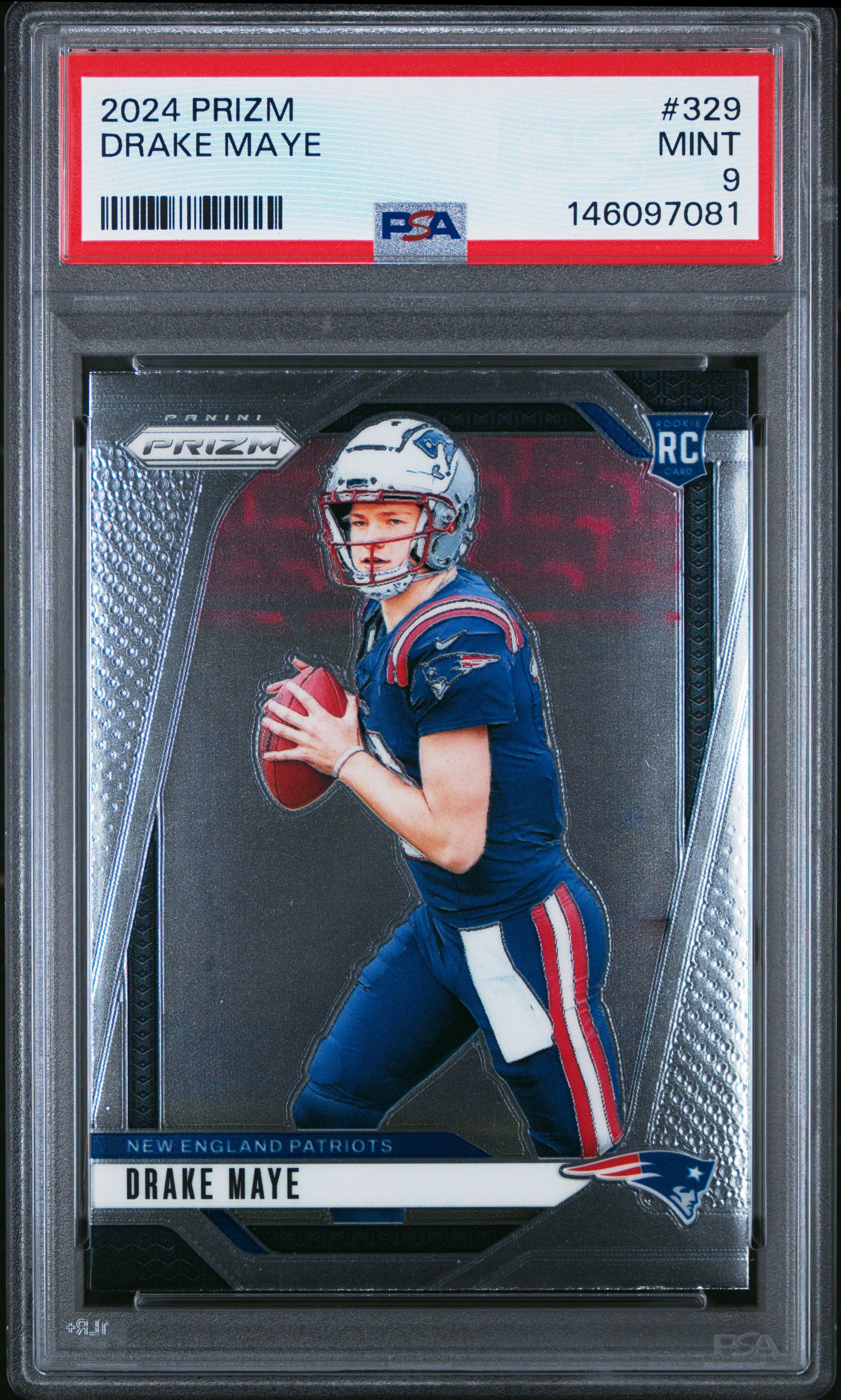 2024 Panini Prizm 329 Drake Maye PSA 9
