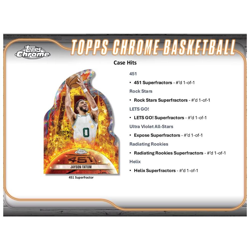 2024-25 Topps Chrome NBA Basketball Hobby Box