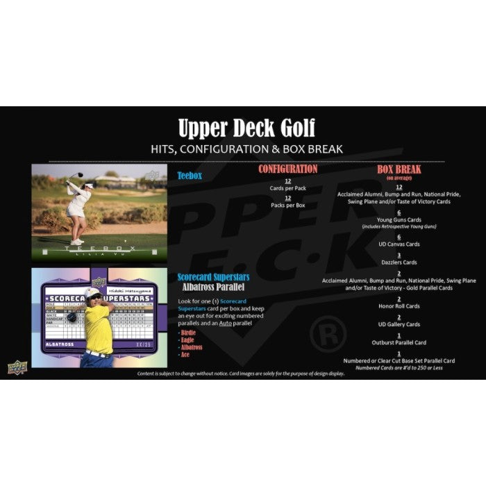 2026 Upper Deck Golf Hobby Box PREORDER (Pricing In Store Only) PREORDER