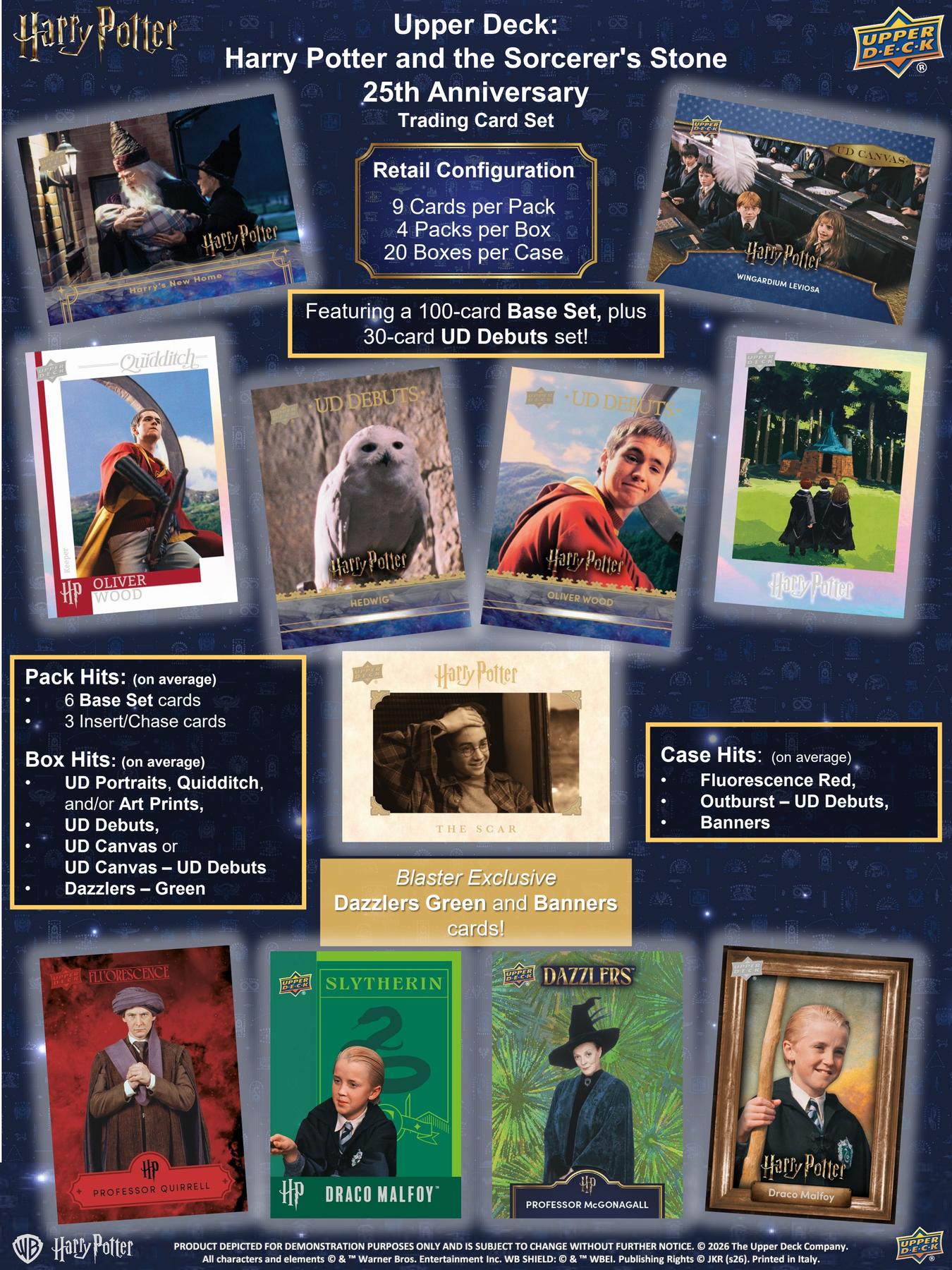 Upper Deck Harry Potter and the Sorcerers Stone Blaster Sell Sheet