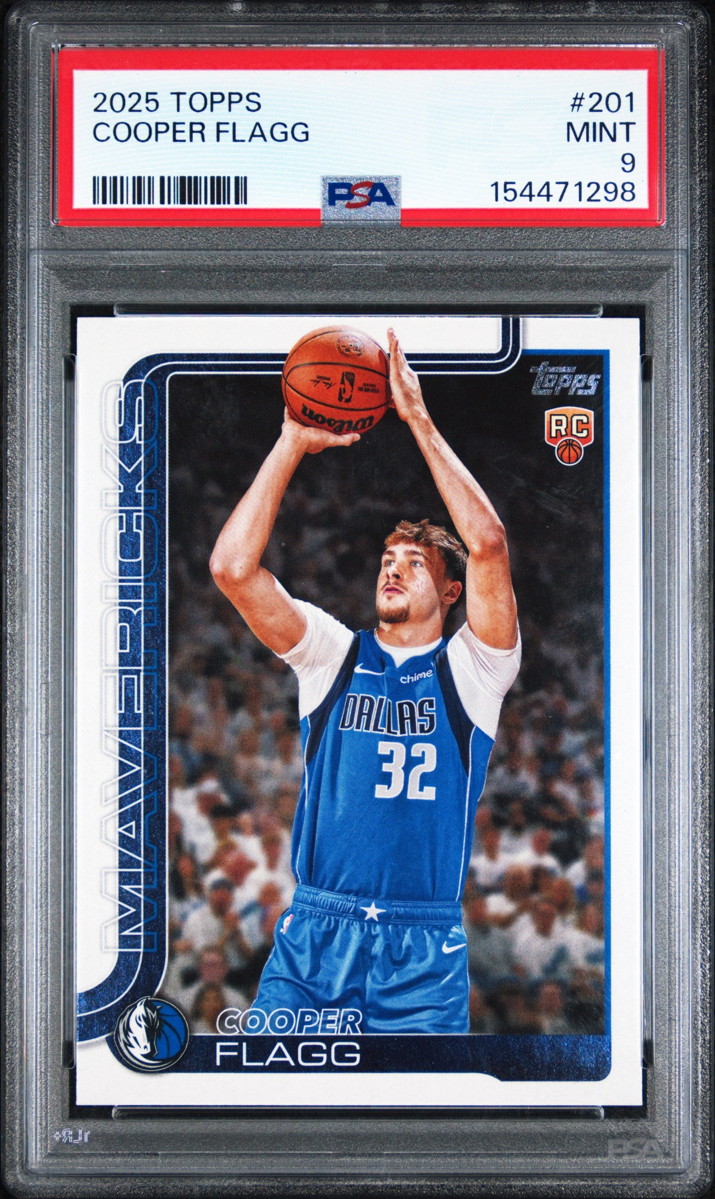 2025 TOPPS 201 COOPER FLAGG PSA 9 - front