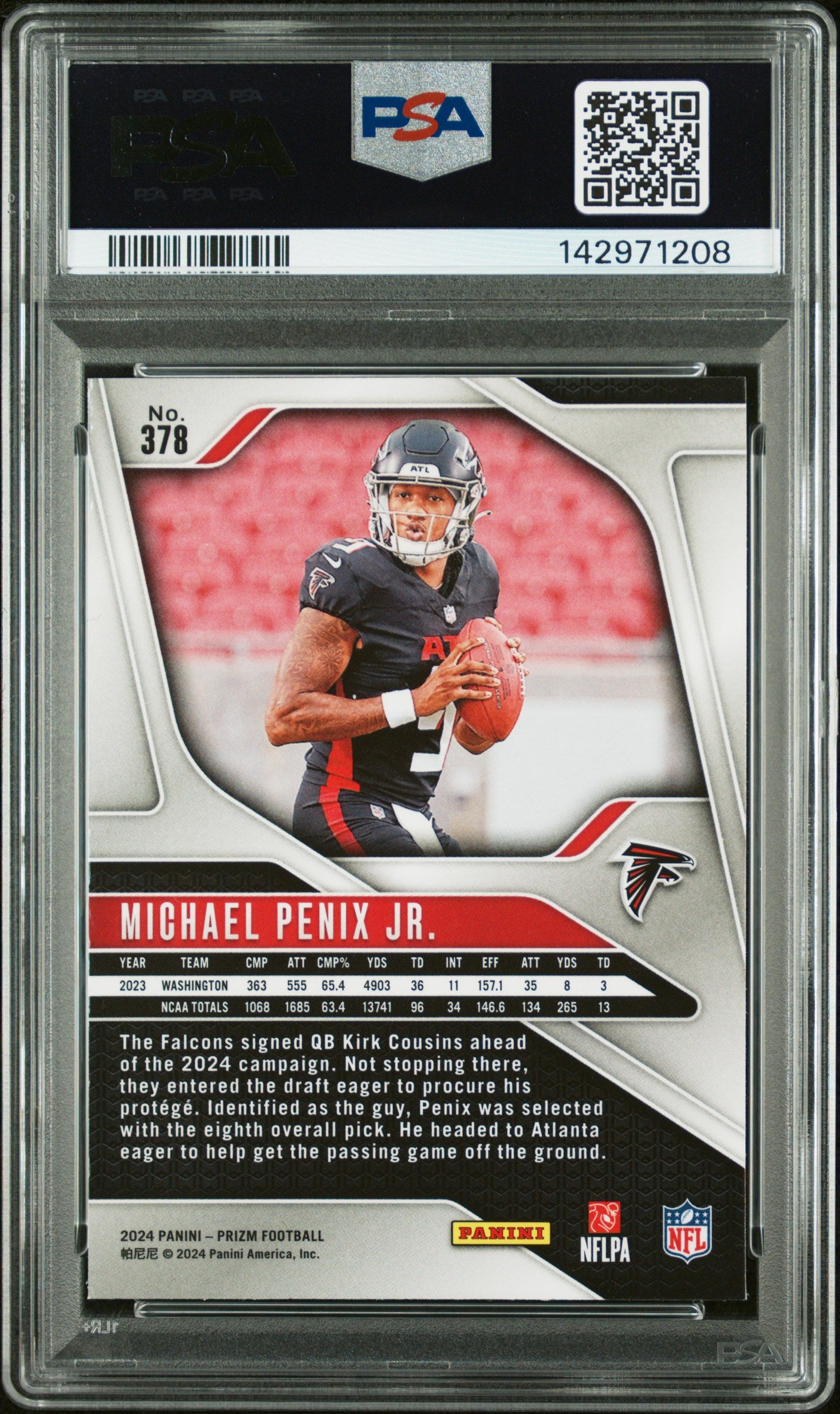 2024 Panini Prizm Michael Penix Jr. RC PSA 9