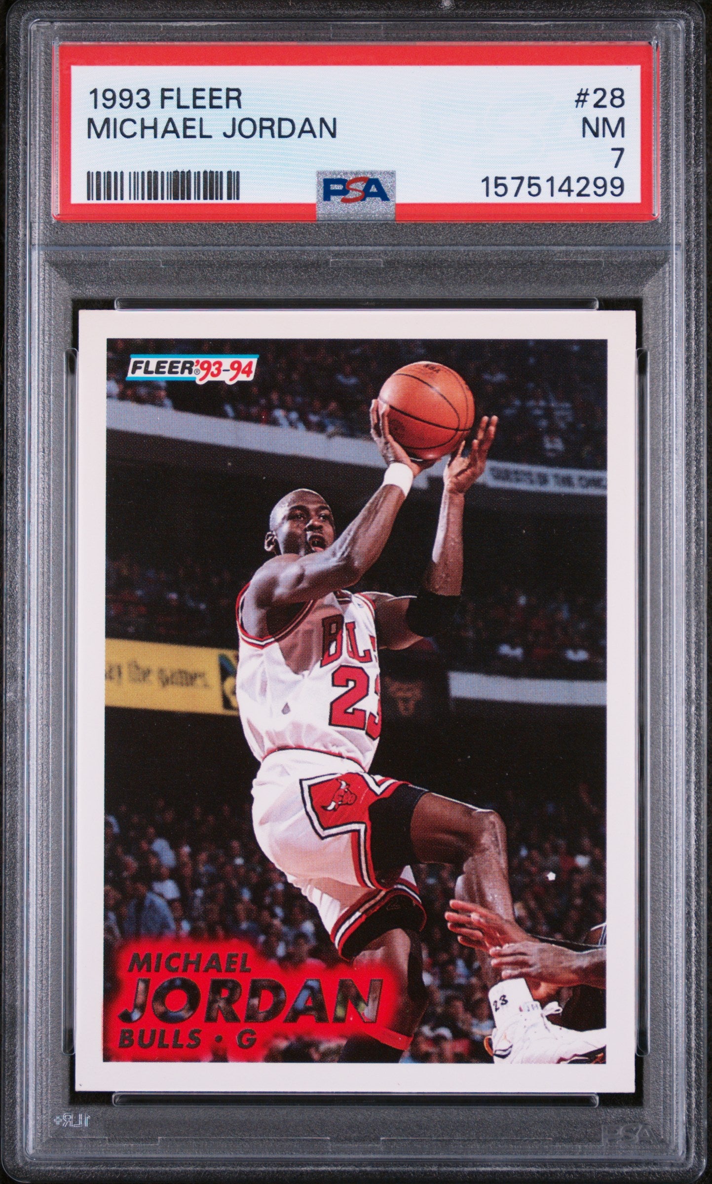 1993 FLEER 28 MICHAEL JORDAN PSA 7 - front