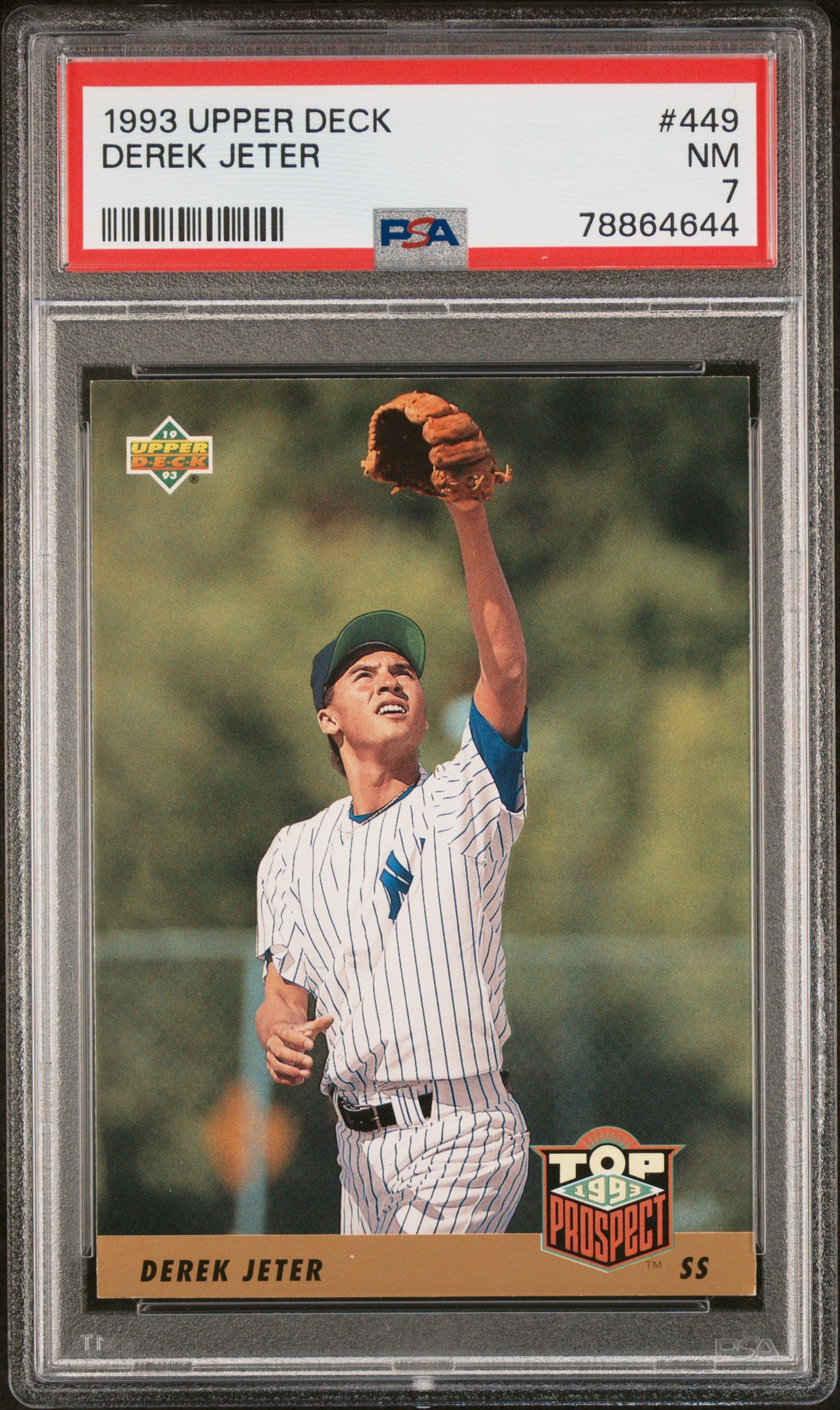 1993 UPPER DECK 449 DEREK JETER PSA 7 - front