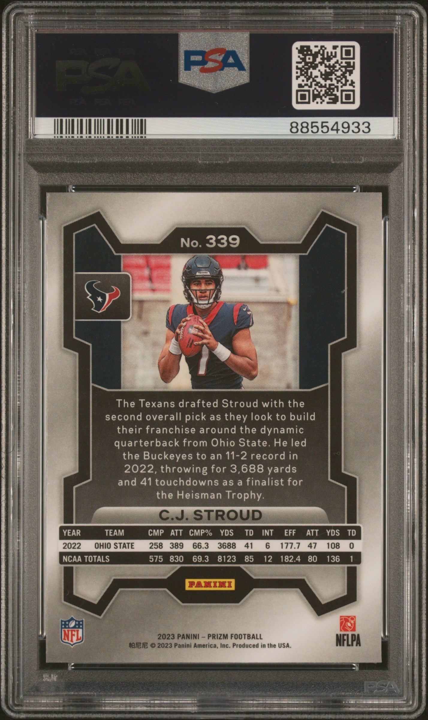 2023 Panini Prizm 339 Cj Stroud PSA 10
