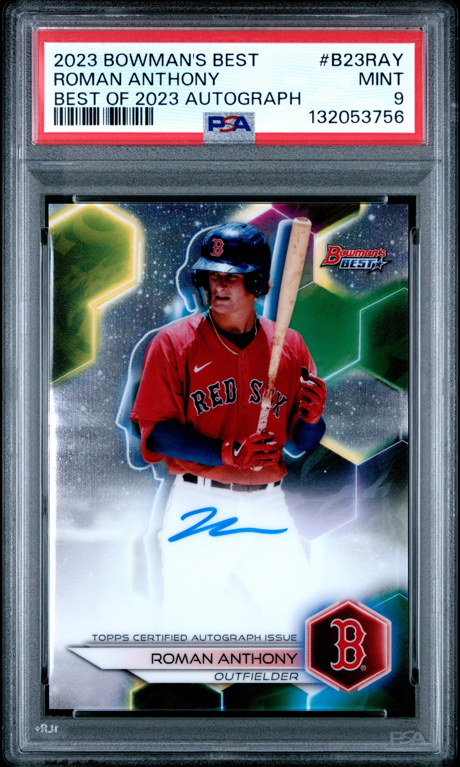 2023 BOWMAN'S BEST BEST OF 2023 AUTOGRAPHS B23RAY ROMAN ANTHONY PSA 9 - front