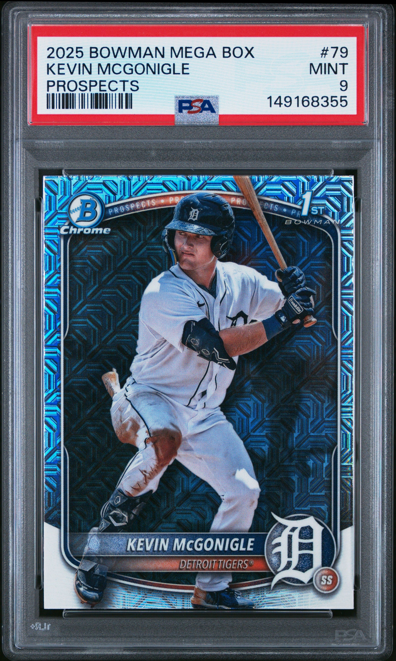 2025 Bowman Mega Box Chrome Prospects 79 Kevin Mcgonigle PSA 9