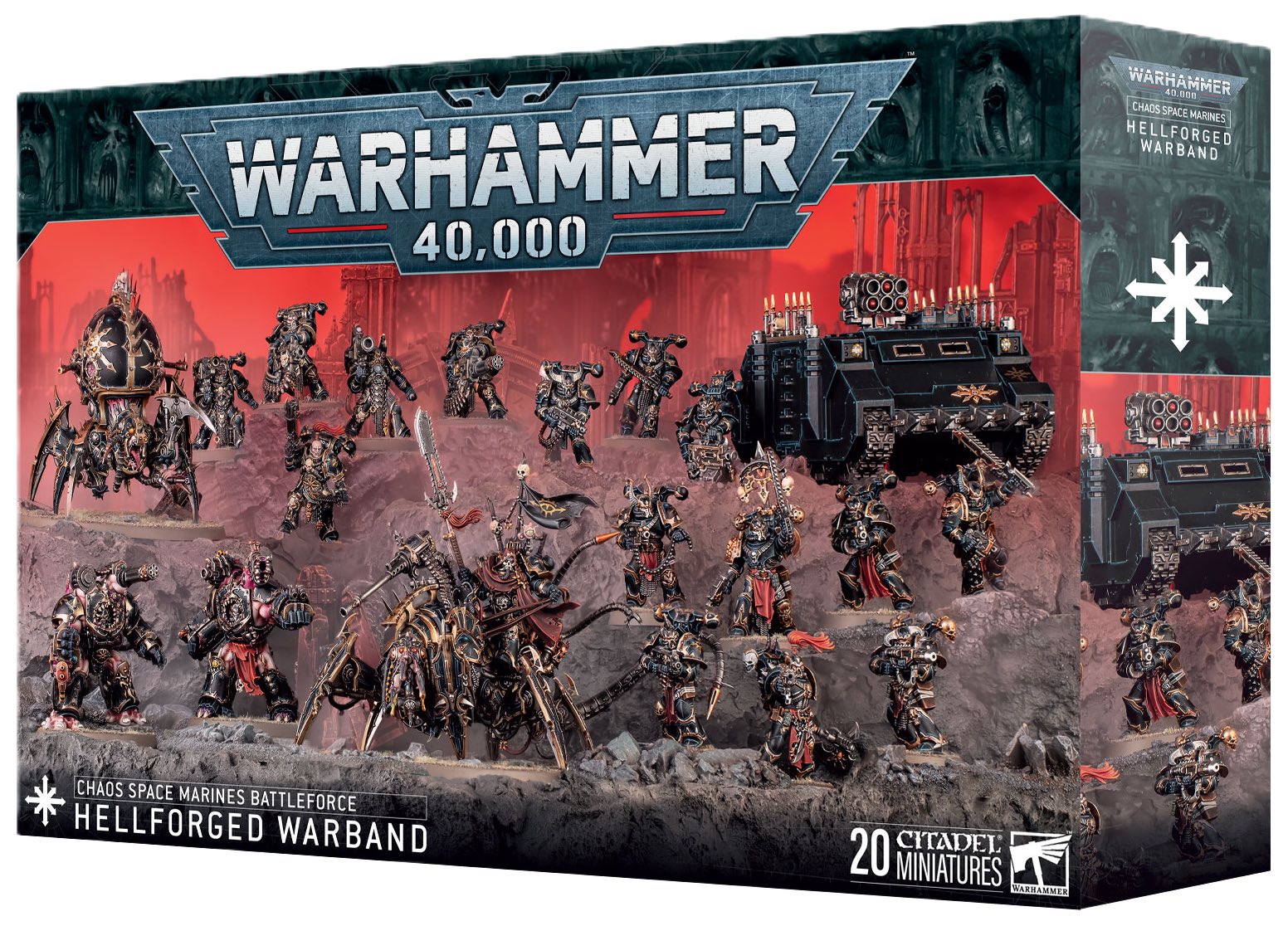 Warhammer 40k Chaos Space Marines Battleforce: Hellforged Warband