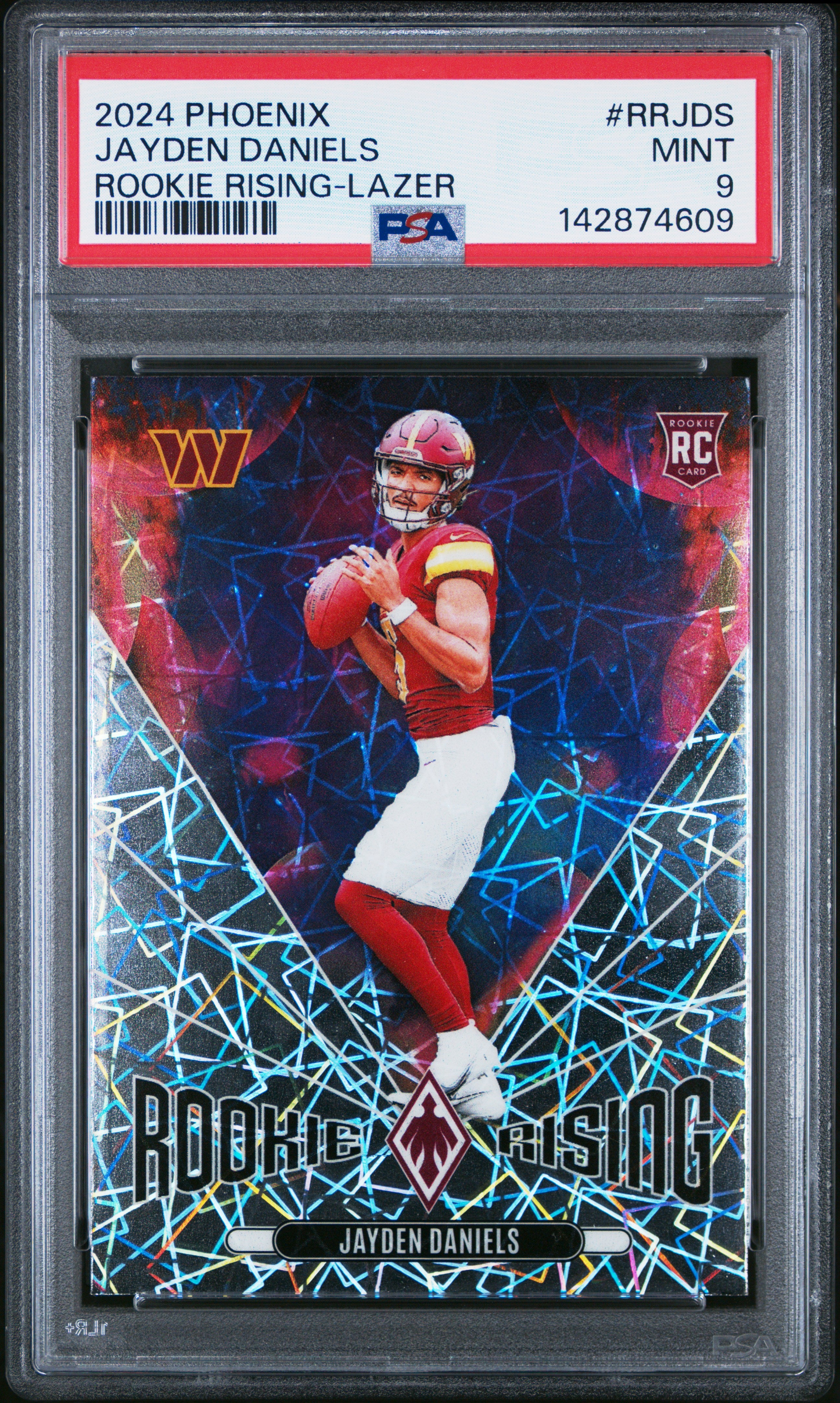 2024 Panini Phoenix Rookie Rising Rrjds Jayden Daniels Lazer PSA 9