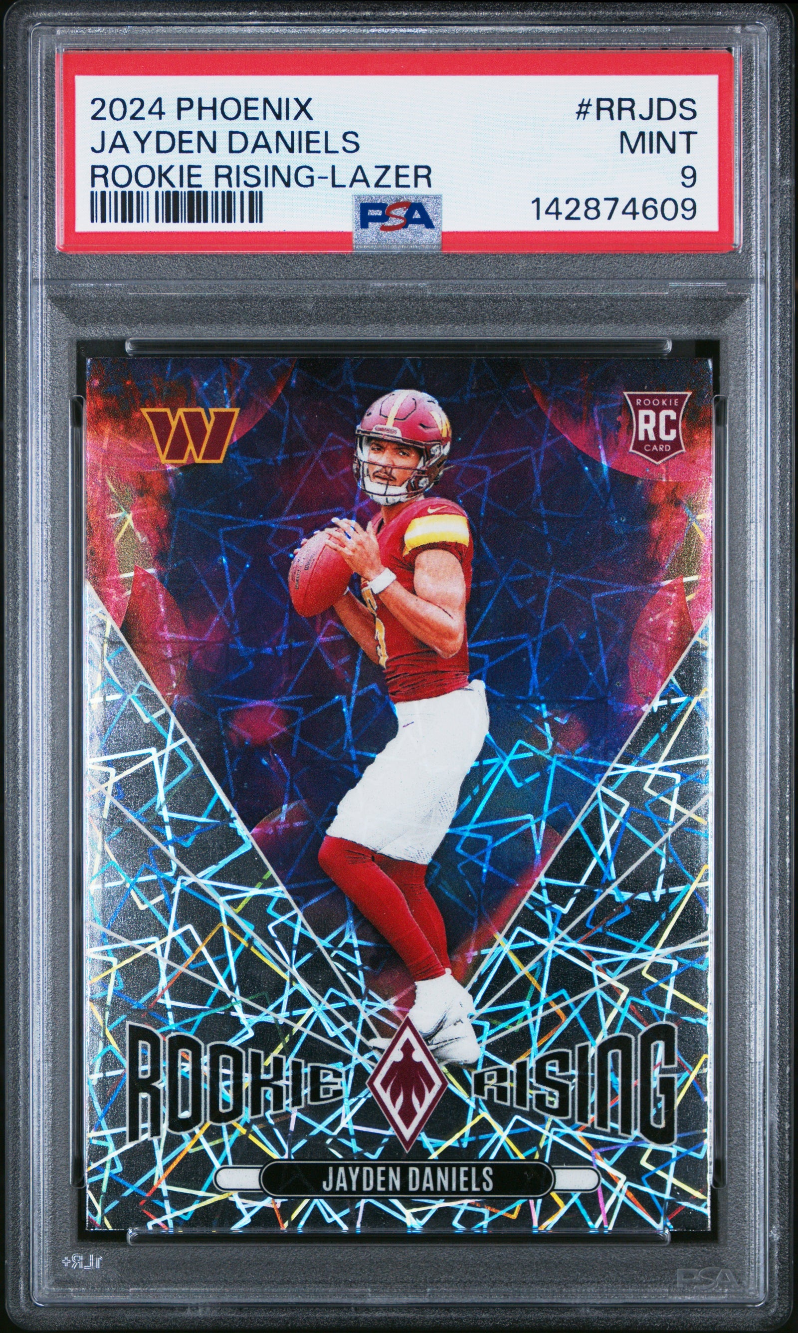 2024 Panini Phoenix Rookie Rising Rrjds Jayden Daniels Lazer PSA 9