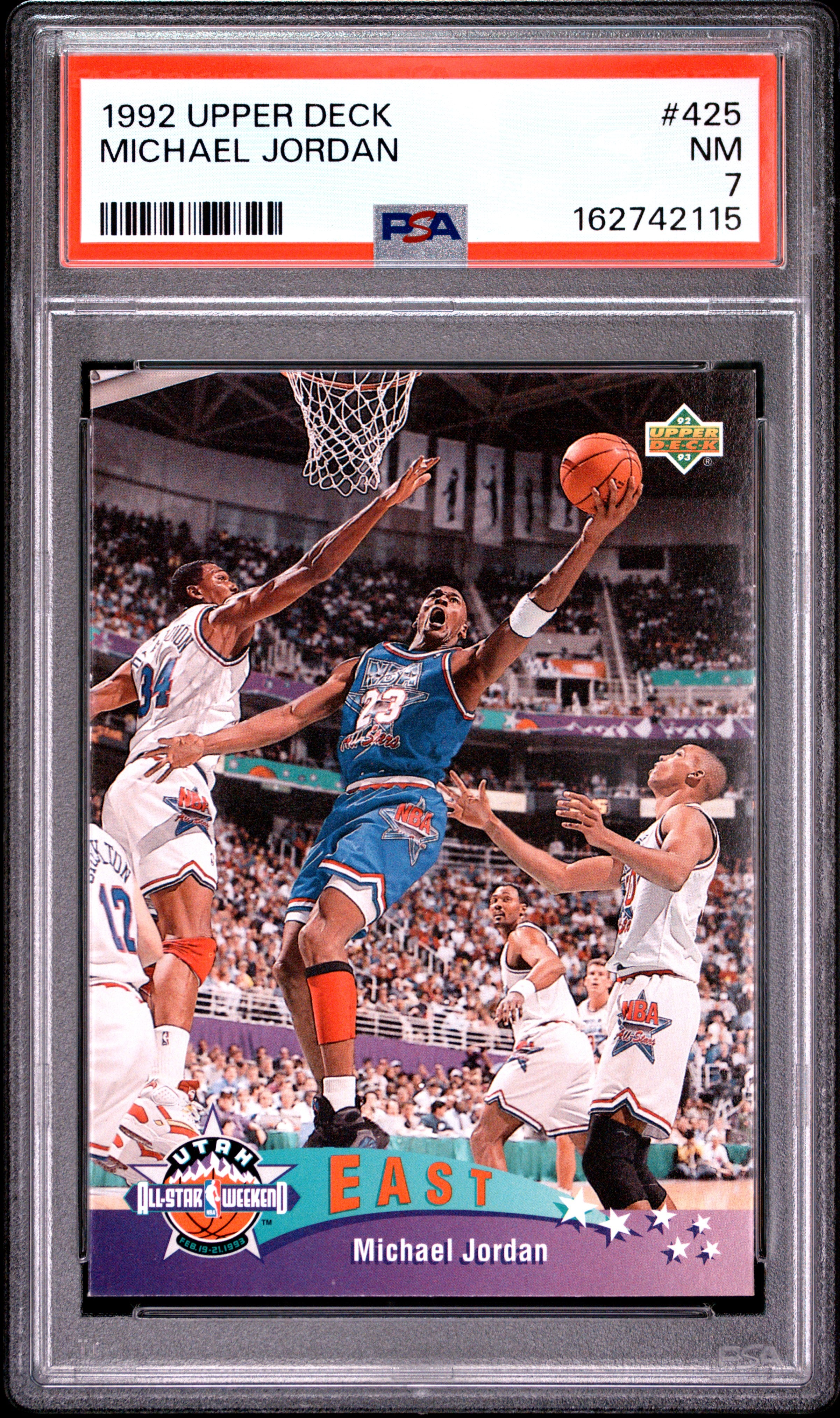 1992 UPPER DECK 425 MICHAEL JORDAN PSA 7 - front