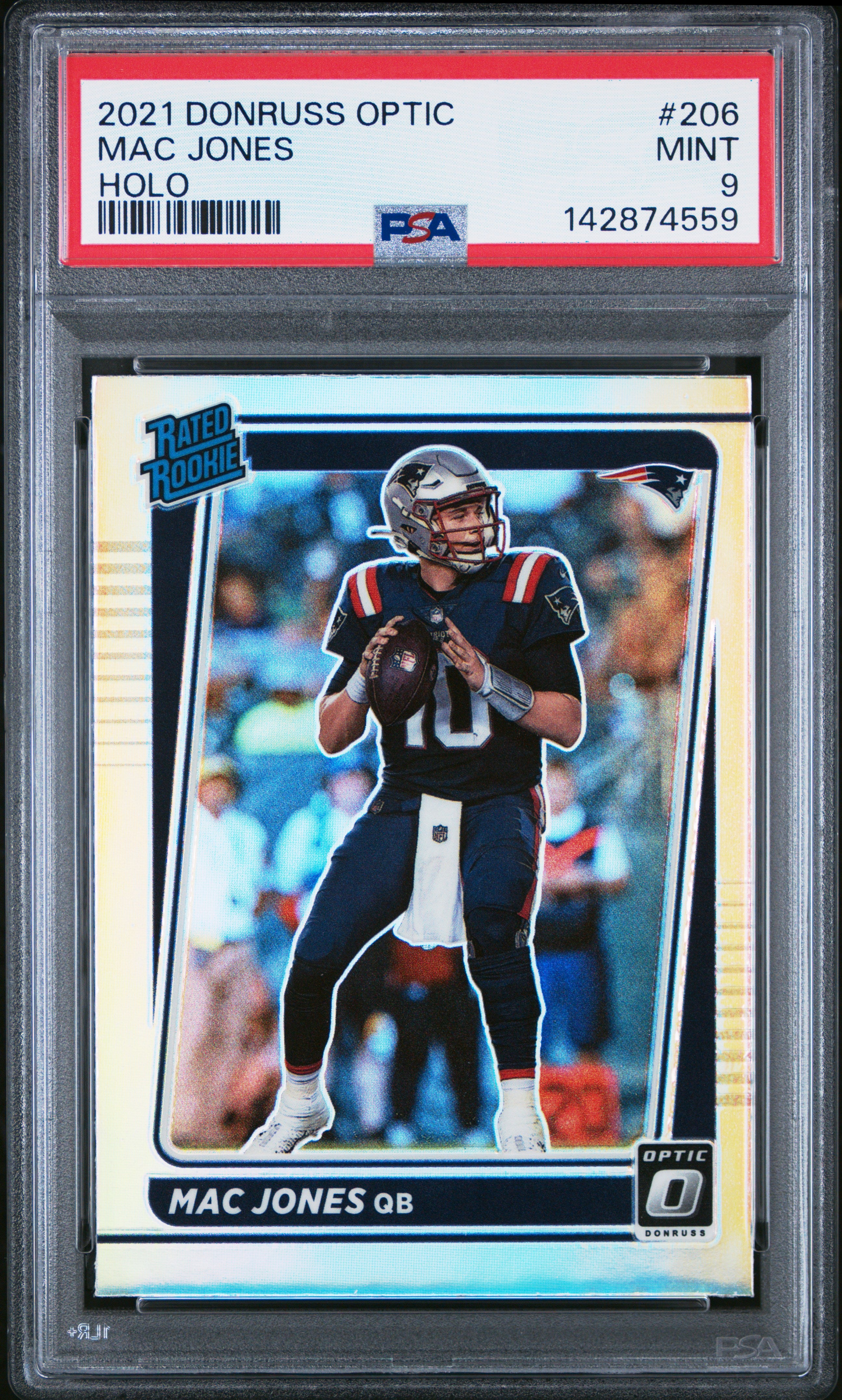 2021 Panini Donruss Optic 206 Mac Jones Holo PSA 9