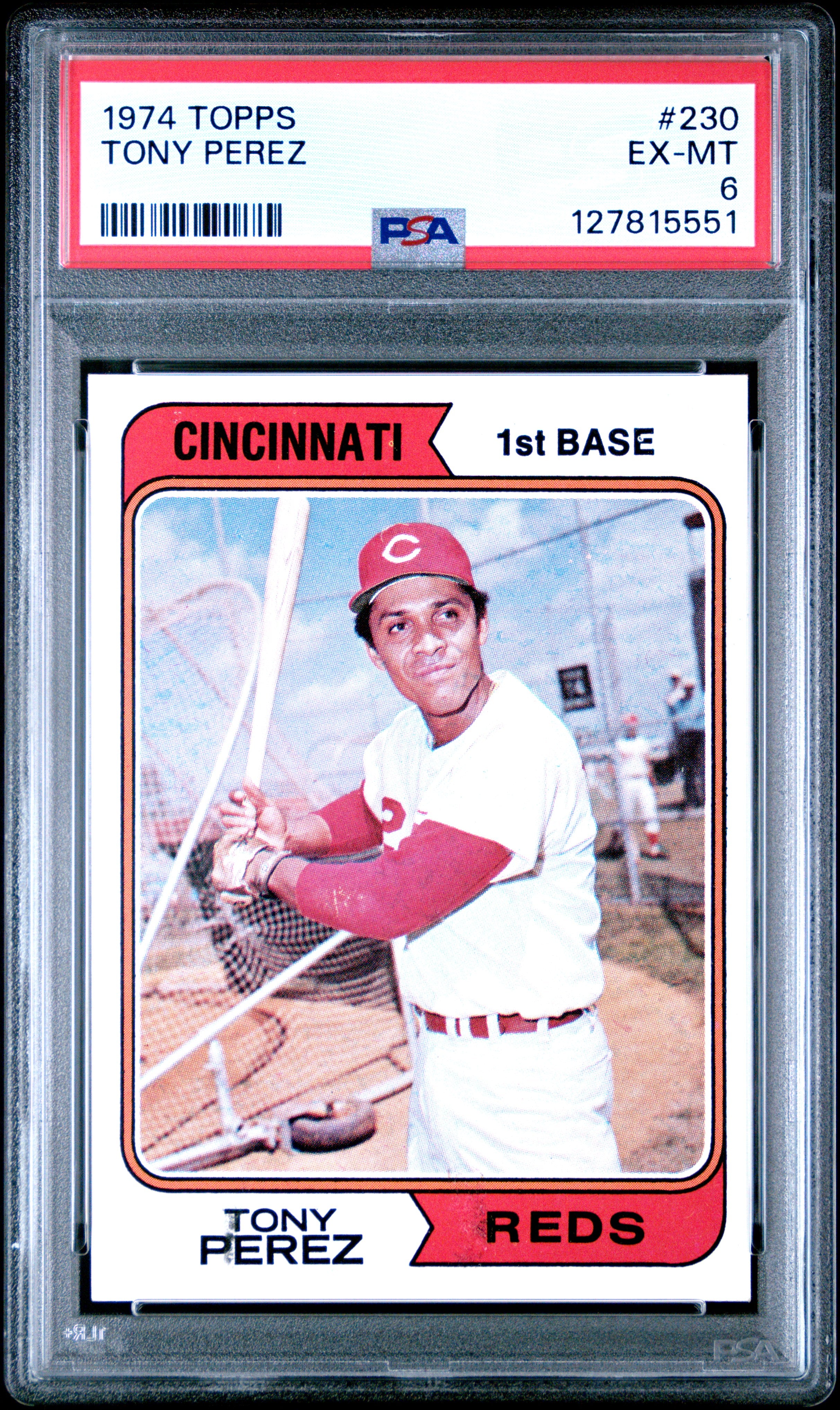 1974 Topps 230 Tony Perez PSA 6