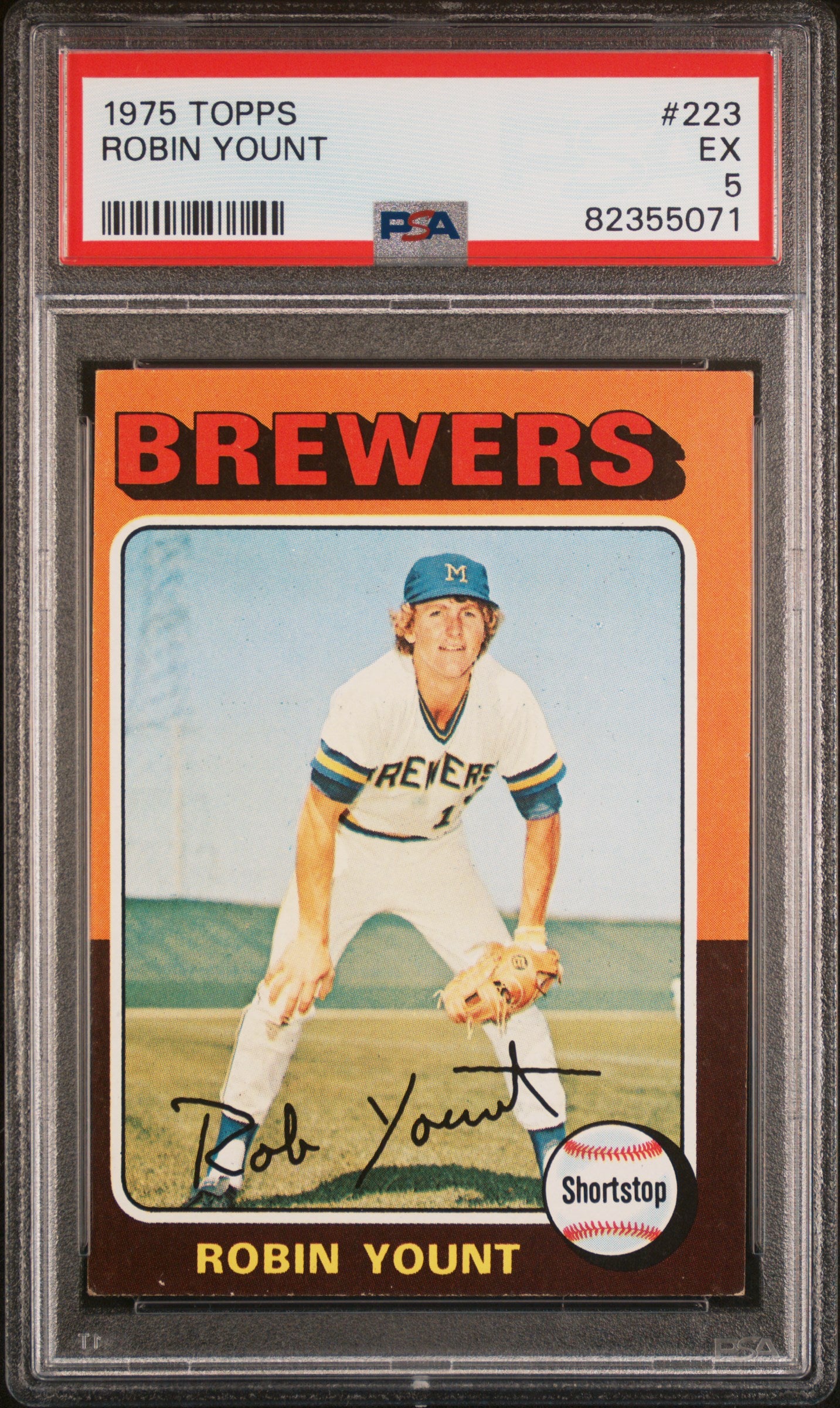 1975 Topps 223 Robin Yount PSA 5